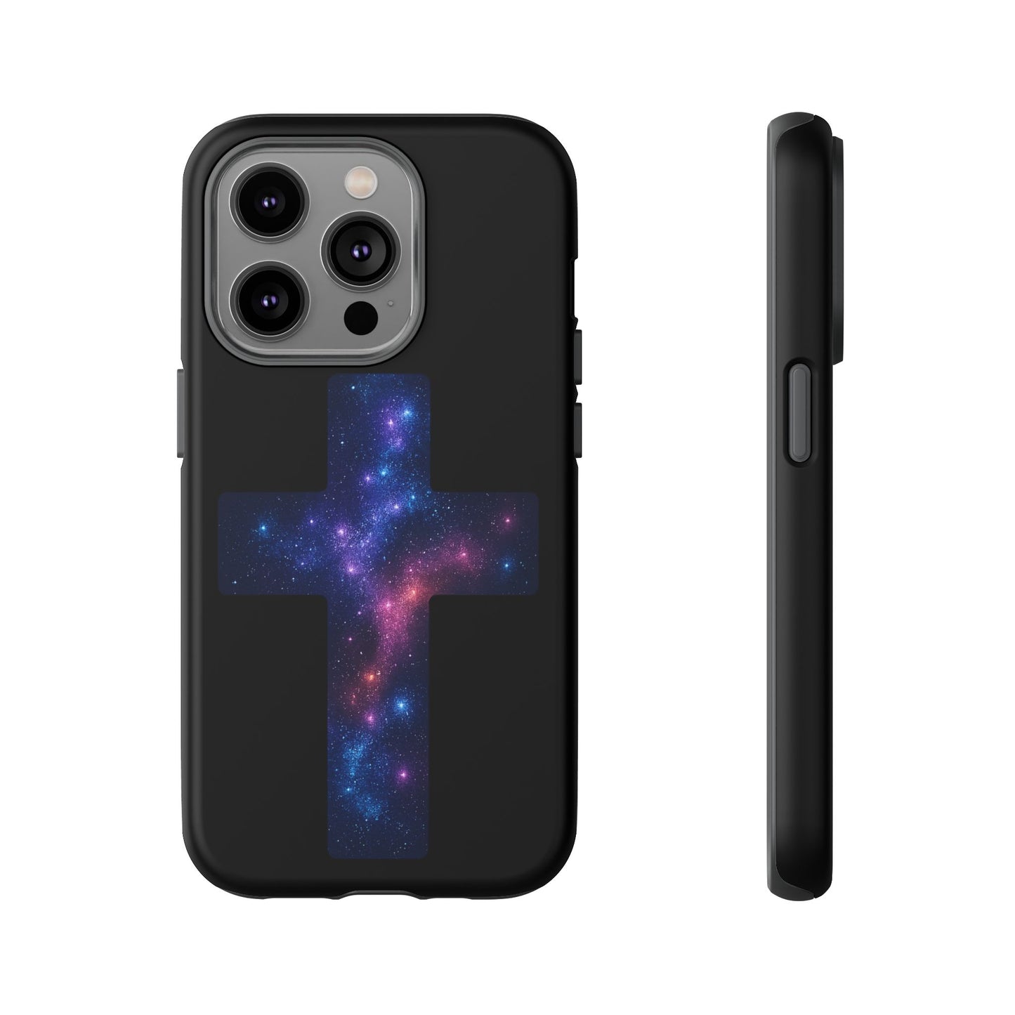 iPhone Case - Galactic Cross design Christian Phone Case Spiritual iPhone Accessory Religious Case Gift for Believers