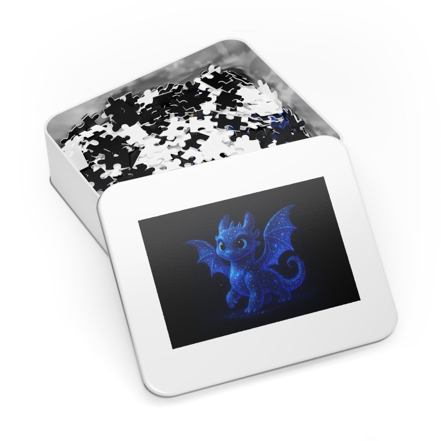 Galaxy Dragon Jigsaw Puzzle - Cute Fantasy Night Sky Puzzle Gift for Kids & Adults - Starry Sky Dragon Puzzle - Whimsical Game
