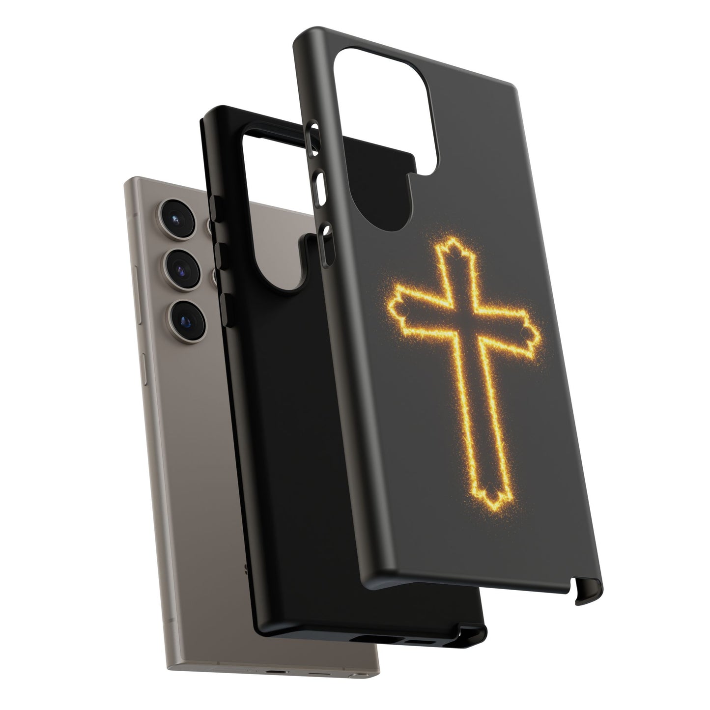 Glow-in-the-Dark Cross Samsung Phone Case - Tough Samsung Cases for Faithful Protection