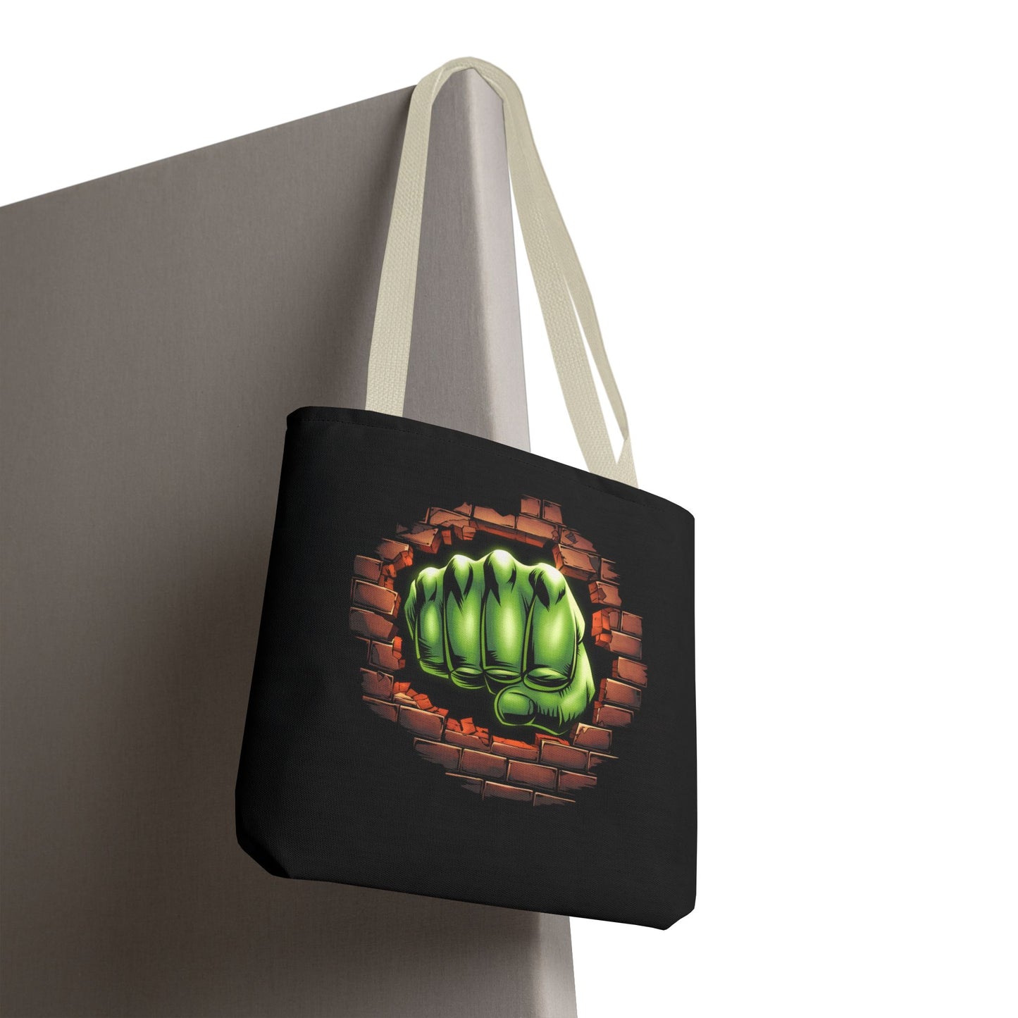 Green Fist Tote Bag, Comic Book Bag, Geeky Gift, Tote for Geeks, Reusable Bag