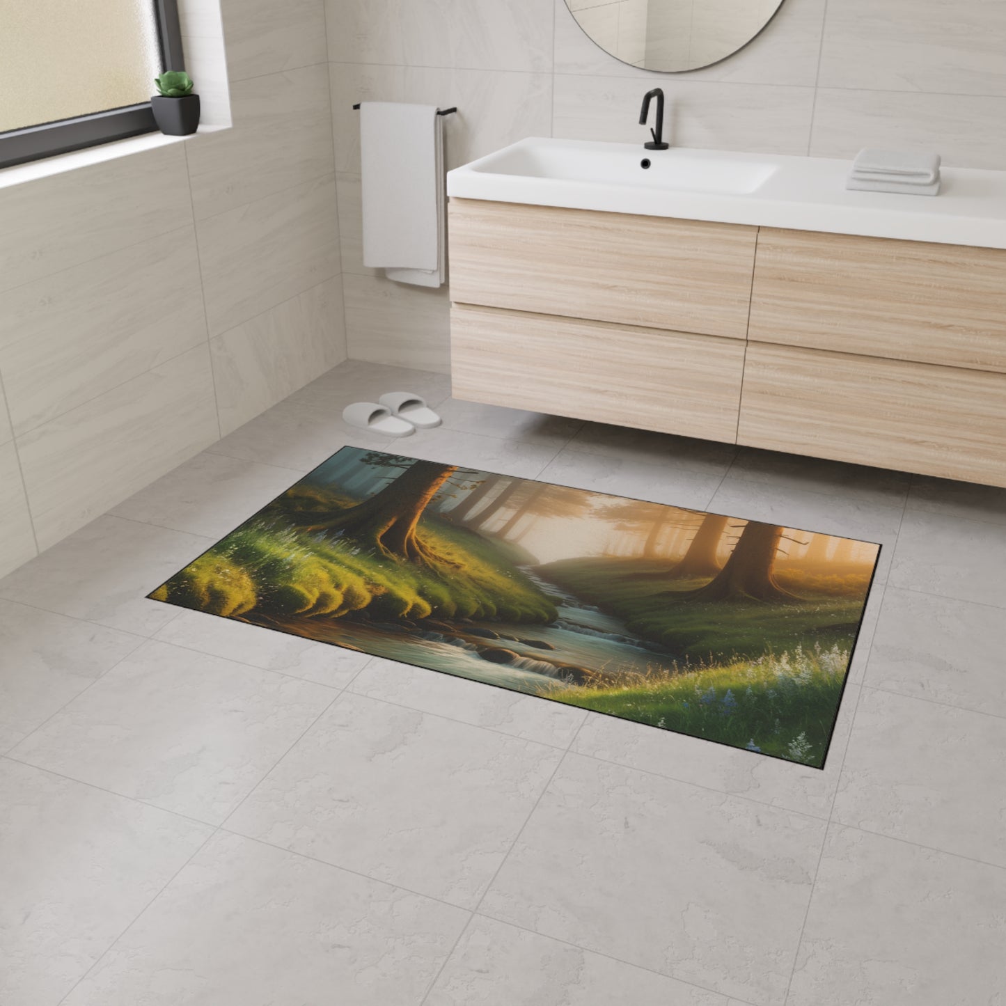 Nature Floor Mat Forest Welcome Mat Stream Door Mat