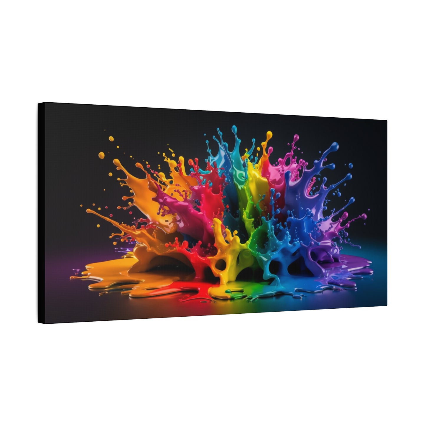 Chromatic Burst - Vibrant Abstract Canvas Art