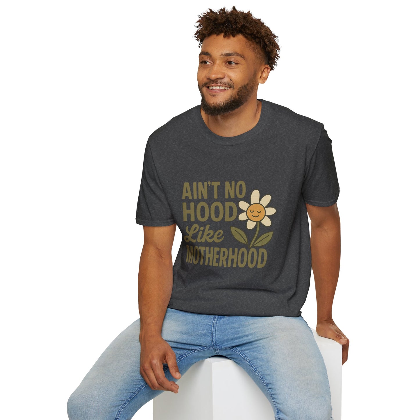 Ain't No Hood Like Motherhood T-Shirt - Unisex Softstyle Tee for Moms Mother's Day Gift