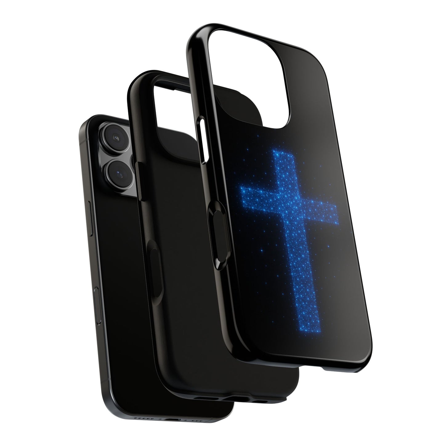 iPhone Case - Bioluminescent Cross Design Christian Phone Case Spiritual iPhone Case Gift for Believers