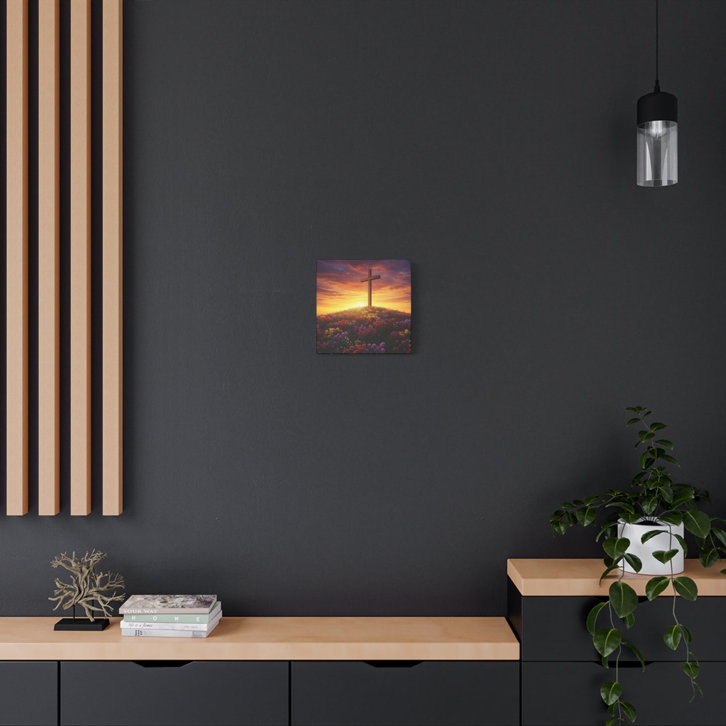 Canvas Cross Art Christian Canvas Cross Decor Religious Art Spiritual Painting Unique Decor Gift for Christian