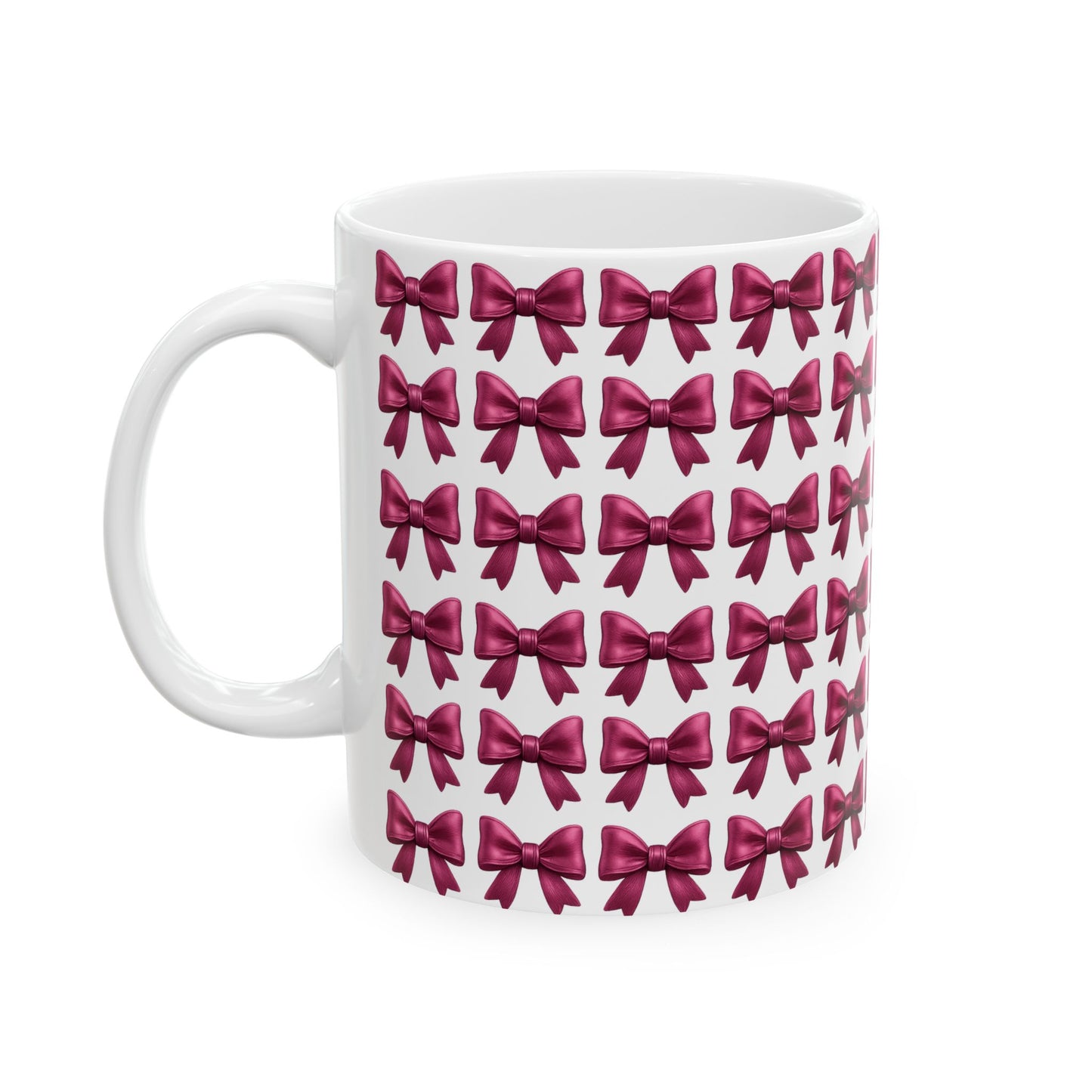Pink Bow Aesthetic Coffee Mug – Coquette Balletcore Girly Cup, Cute Gift for Friends, Teens, Birthday, Cottagecore & Pink Lovers
