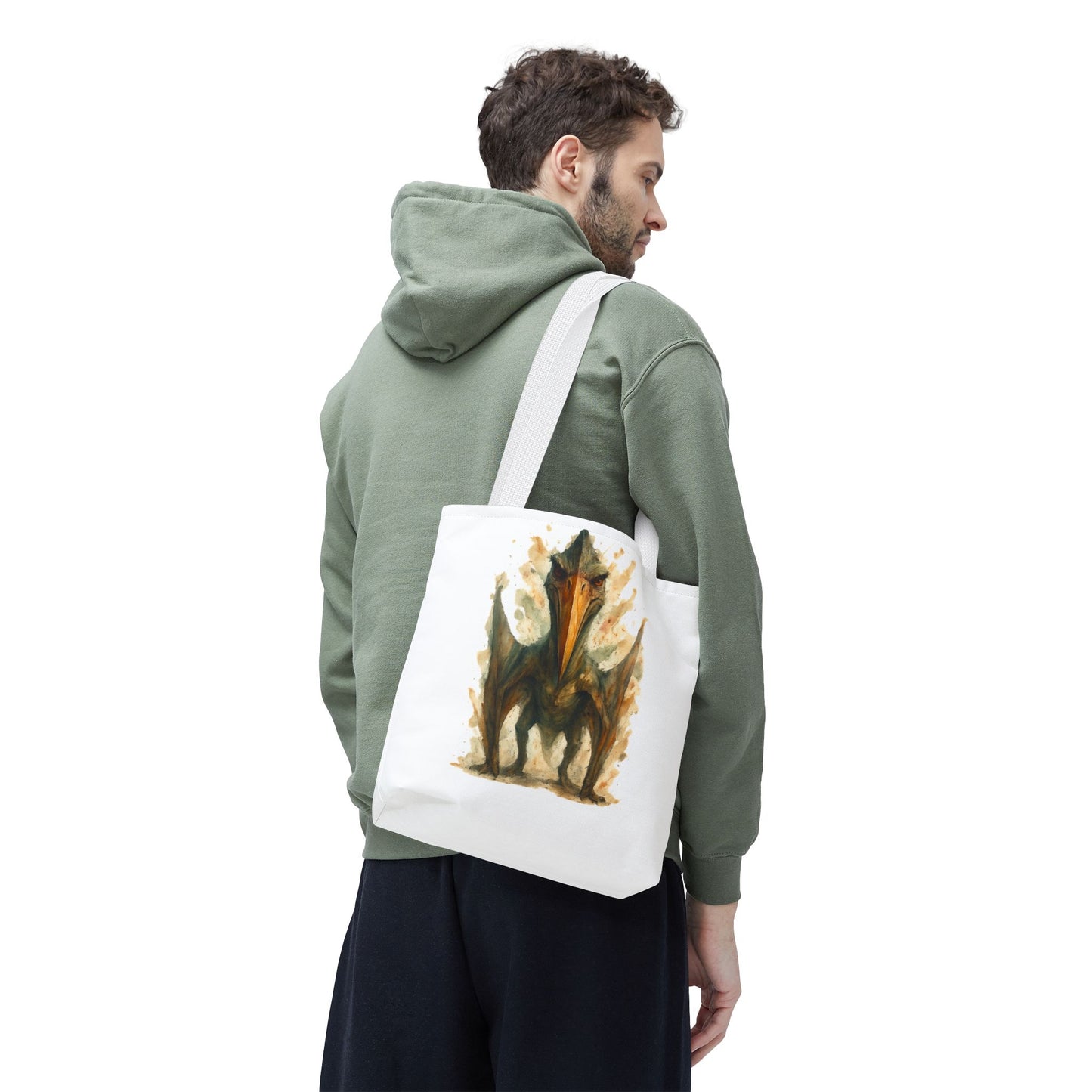 Quetzalcoatlus Tote Bag | Dinosaur Art Canvas Shopper | Prehistoric Pterosaur Gift for Dino Lovers | Eco-friendly Reusable Bag Jurassic Tote