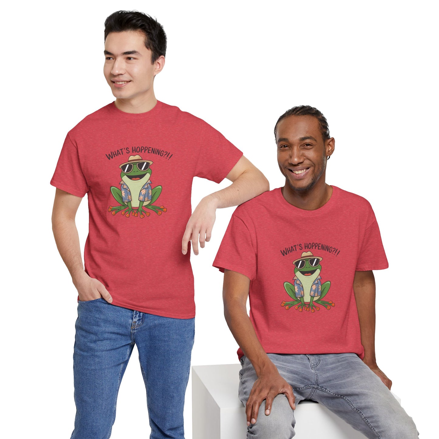 Funny Frog Shirt | What’s Hoppening T-Shirt | Cool Frog Graphic Tee | Amphibian Dad Joke Shirt | Cottagecore Animal Lover Gift