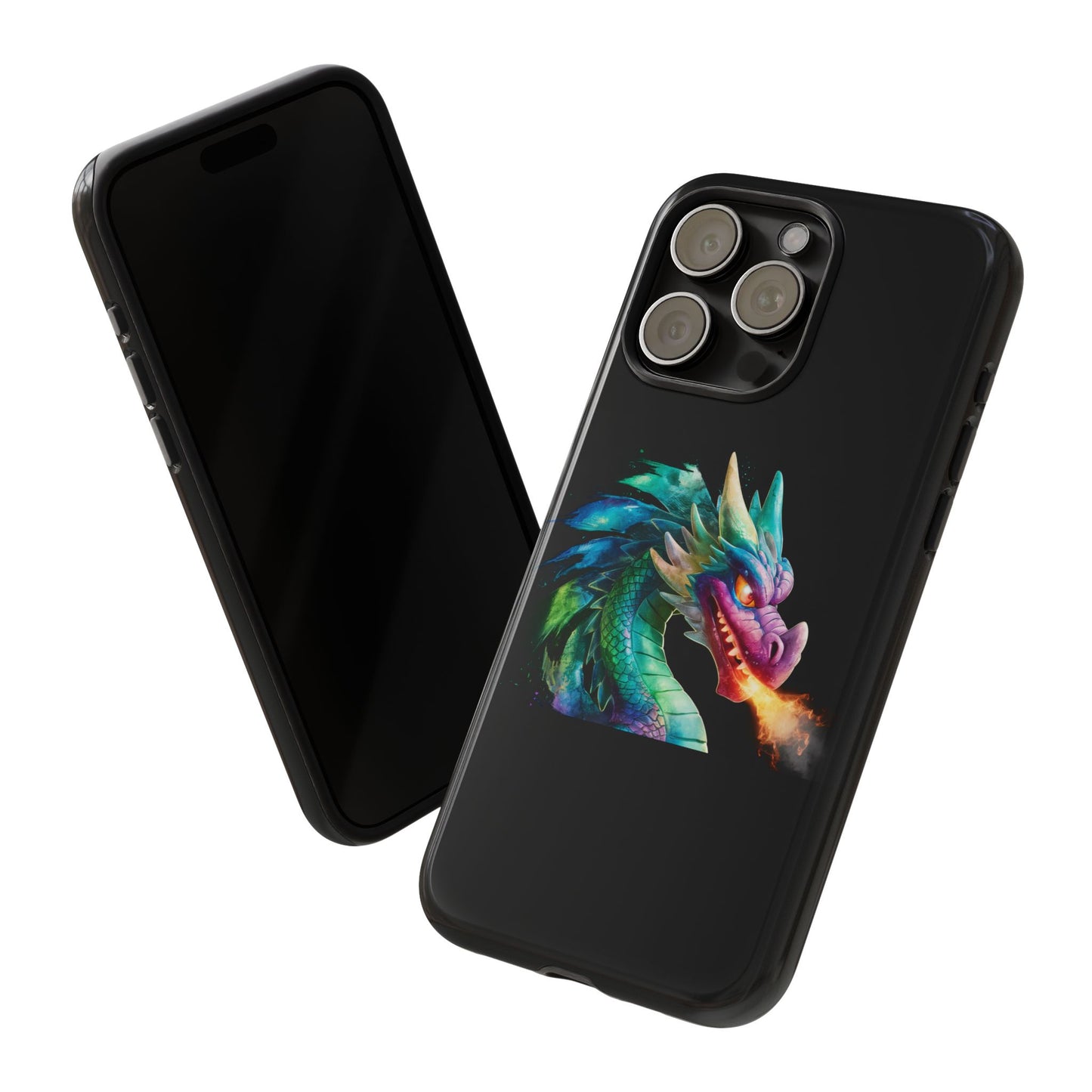Dragon iPhone Case - Fantasy Fire-Breathing Art Protective Cover - Bookish Dark Academia Aesthetic Gift for Teens and Adults