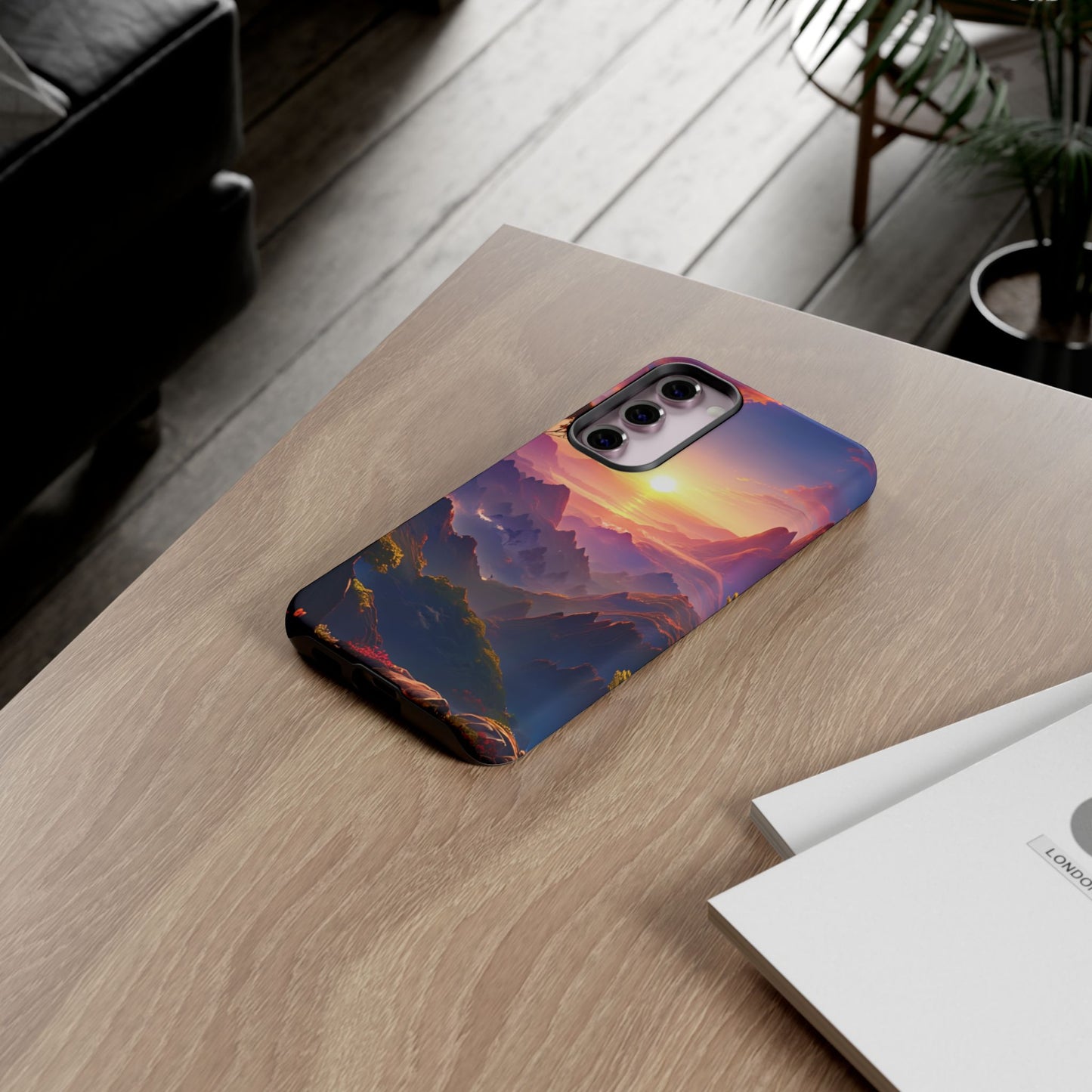 Samsung Tough Case Sunset Landscape Illustration