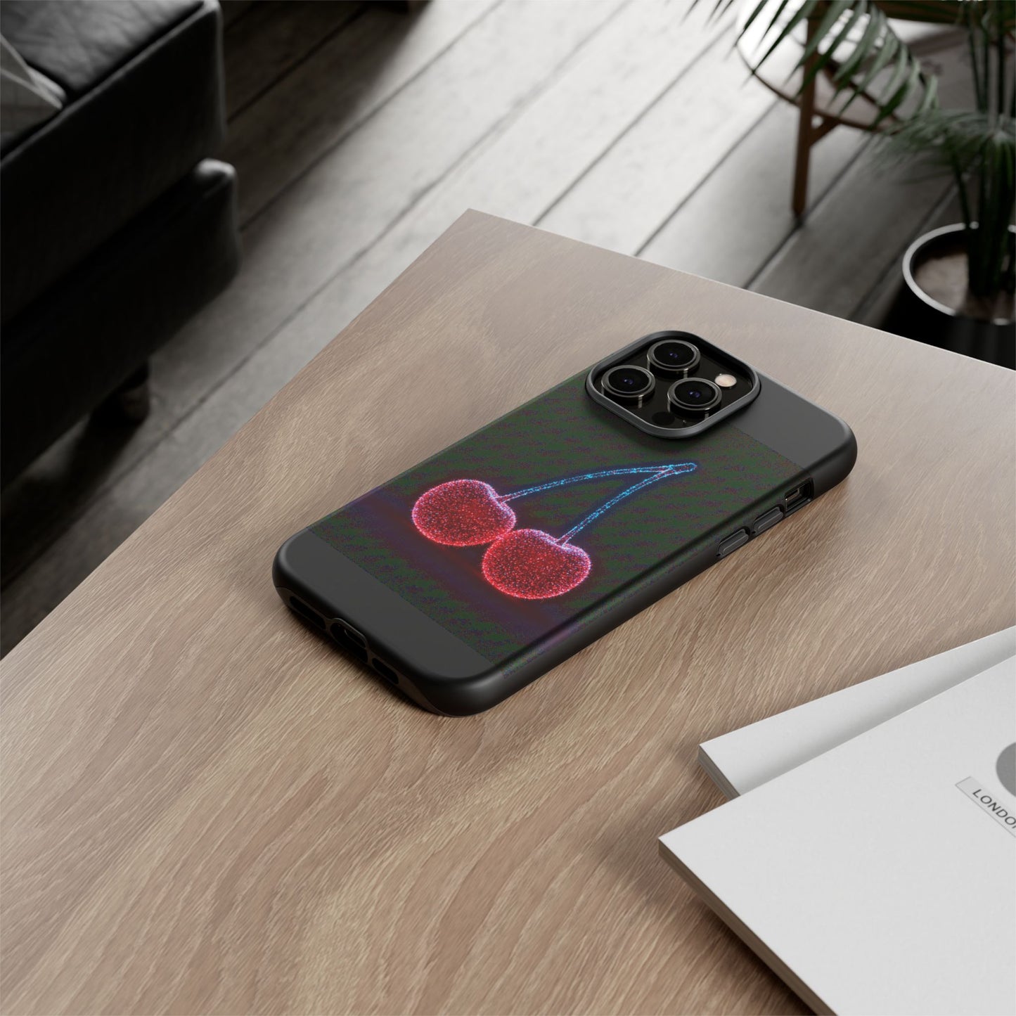 iPhone Case Bioluminescent Cherries Cherry Phone Case Cherry iPhone Case
