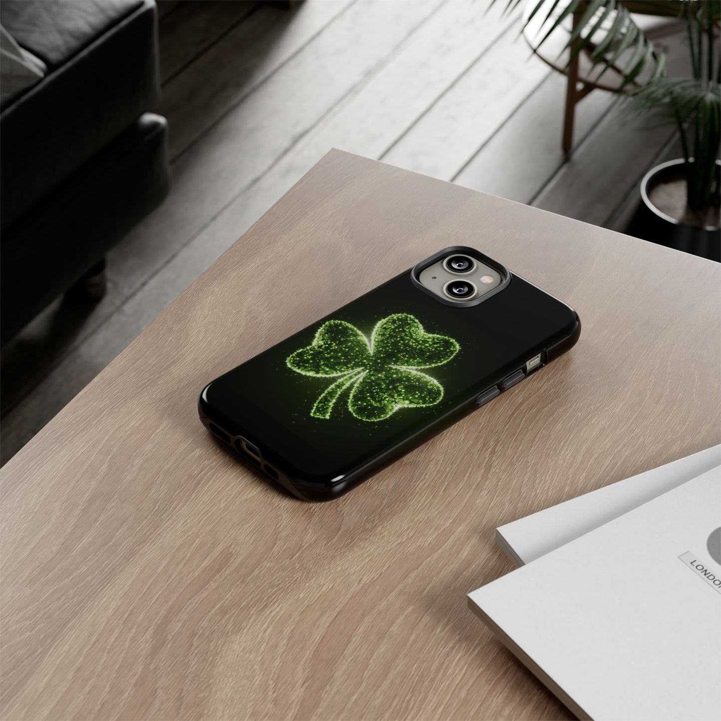 iPhone Tough Case - Shiny Shamrock Design