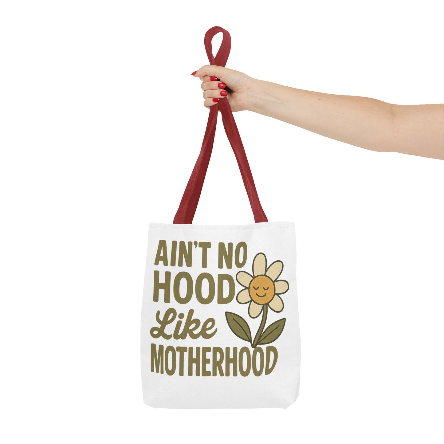 Motherhood Tote Bag with Flower Design Mother's Day Bag Tote for Mom Reusable Shopping Bag