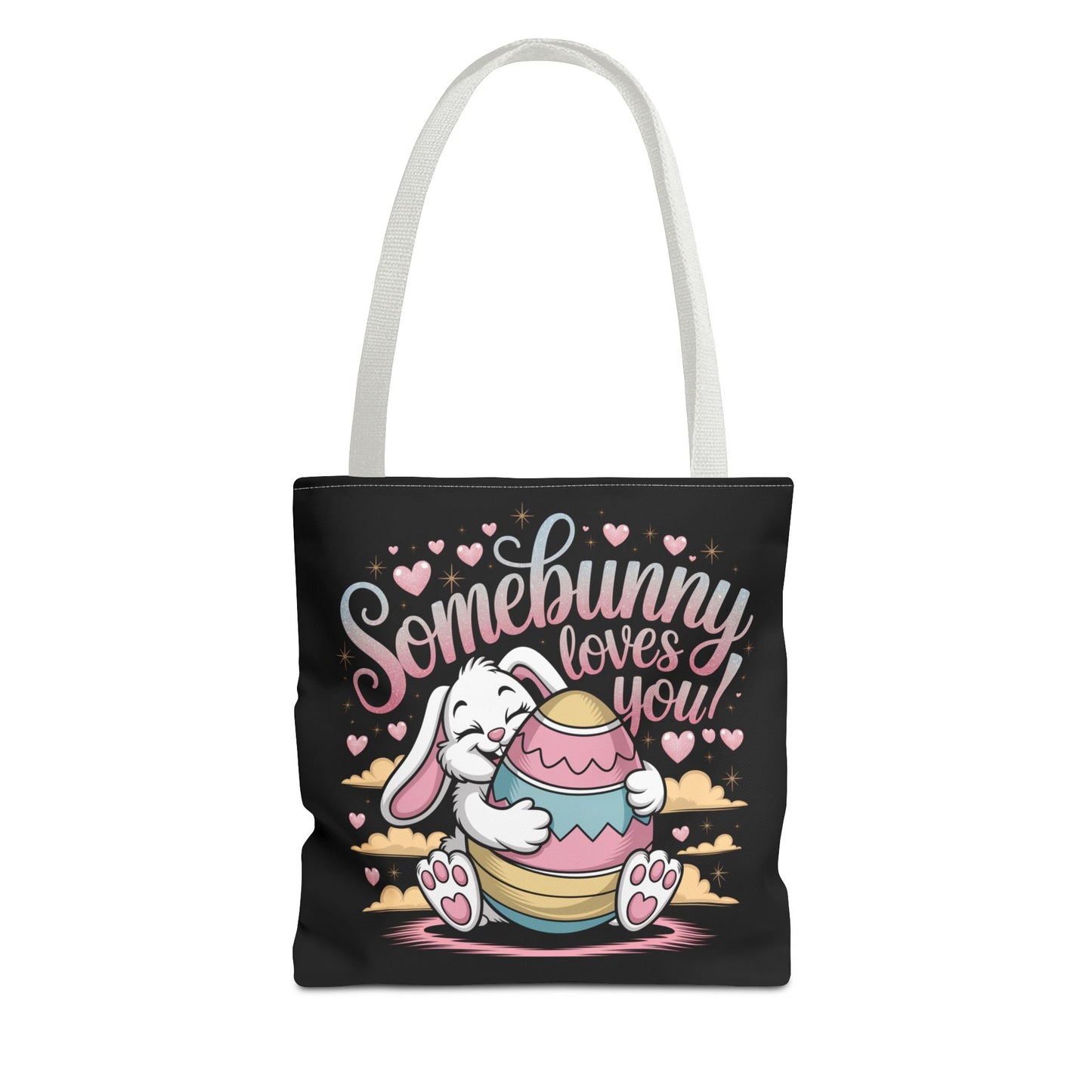 Easter Bunny Tote Bag Somebunny Loves You Easter Bag Bunny