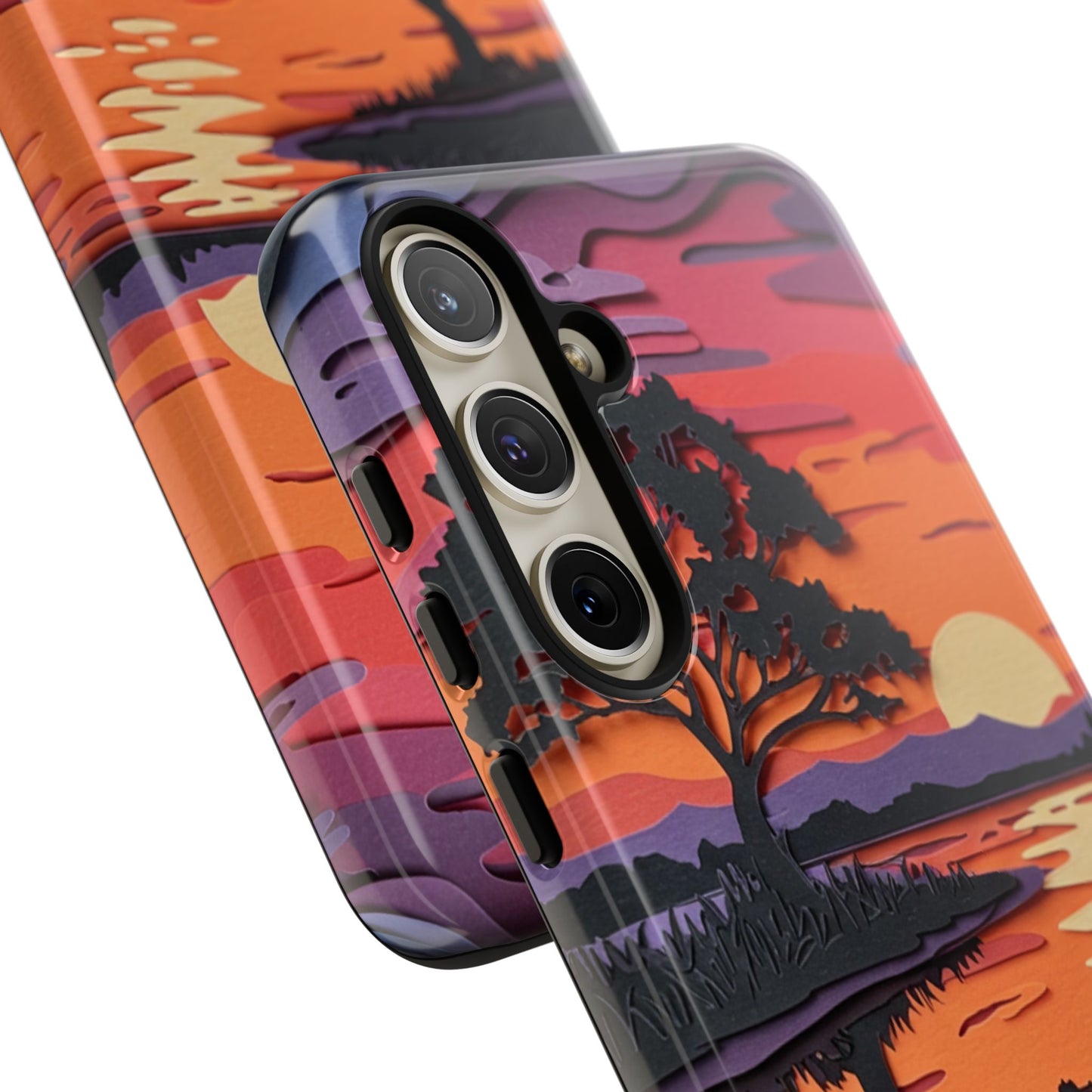 Samsung Galaxy Case - Colorful Paper Art Sunset