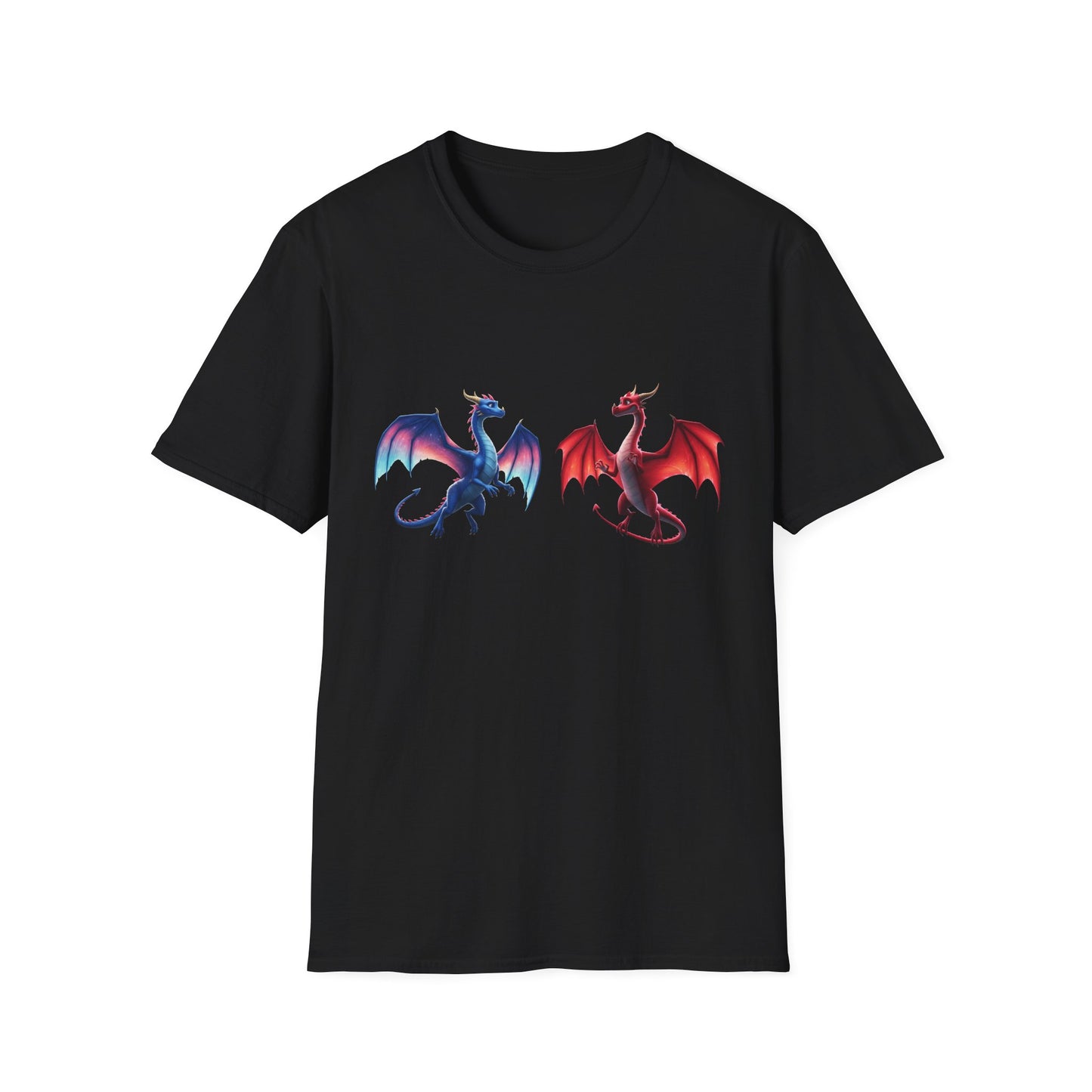 Dragon Duel Fantasy T-Shirt | Fire & Ice Dragon Graphic Tee | Unisex Gamer Shirt | DnD Gift | Cool Mythical Creature Shirt