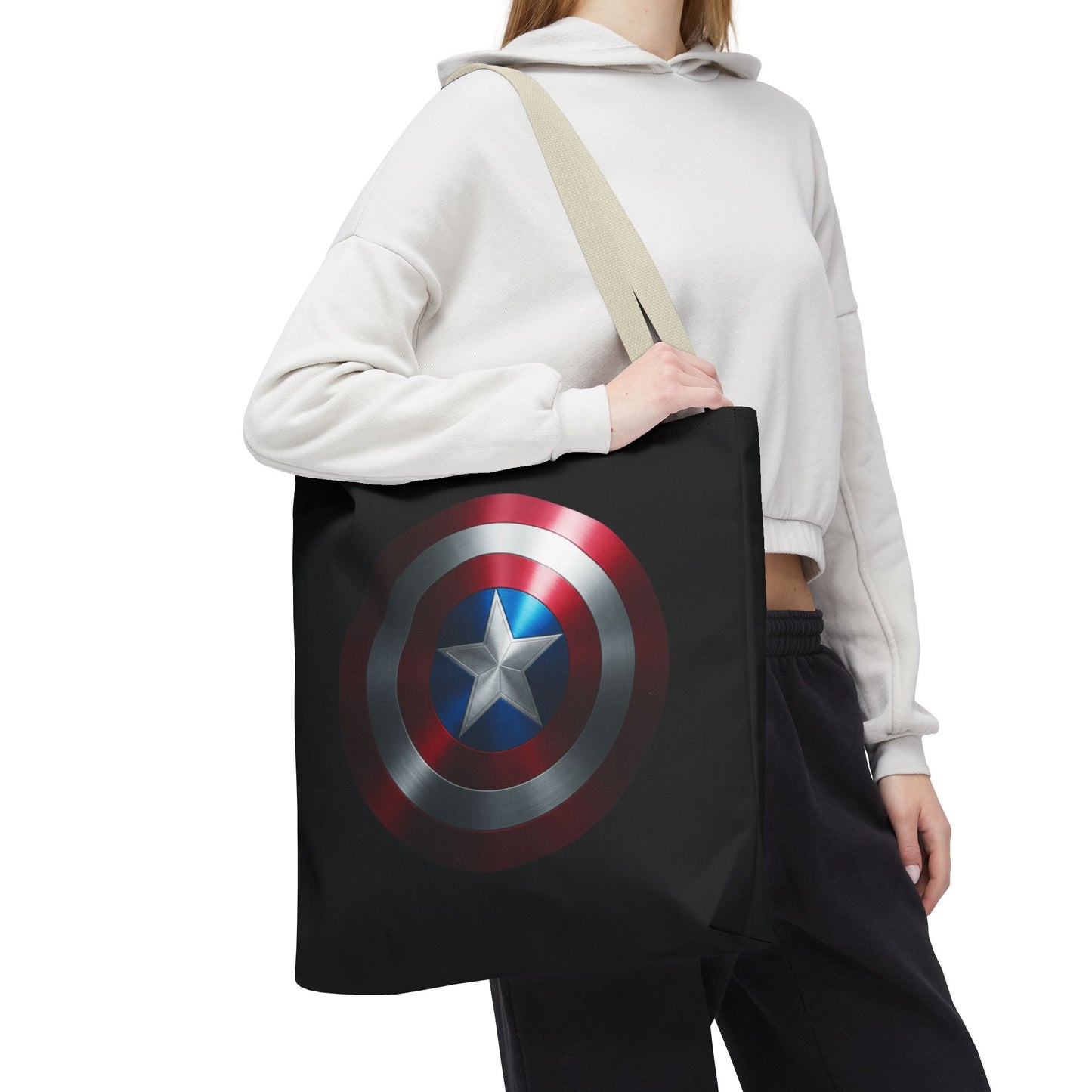 Heroic Shield Tote Bag - Stylish Marvel-Inspired Carryall for Fans