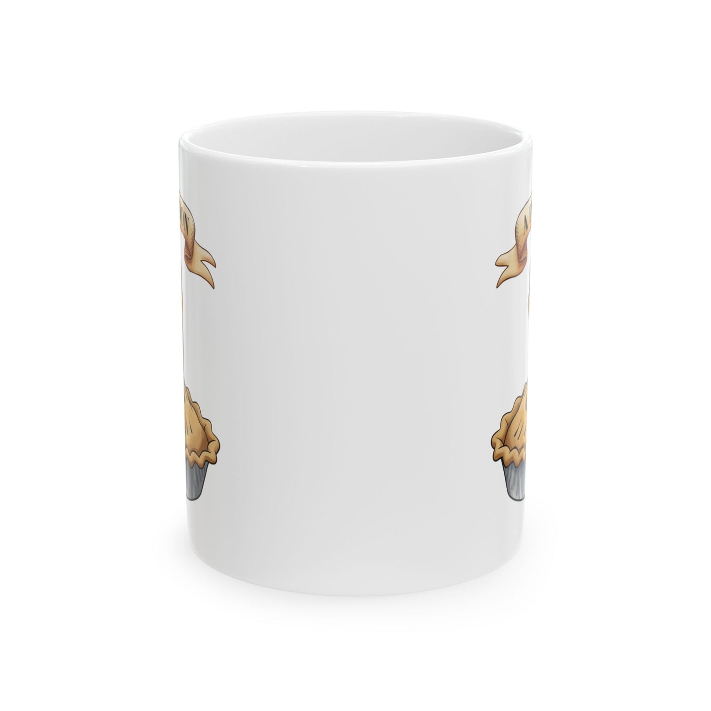 Pie-Thon Snake Mug - Funny Python Pie Pun Mug, Quirky Animal Cartoon Ceramic Coffee Cup, Novelty Gift for Snake Lovers & Bakery Fans