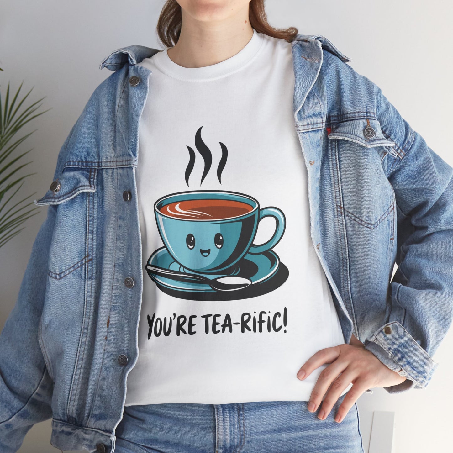 You’re Tea-Rific! Cute Tea Pun T-Shirt for Tea Lovers - Funny Gift, Kawaii Cup Graphic Tee - Unisex Soft Cotton Shirt