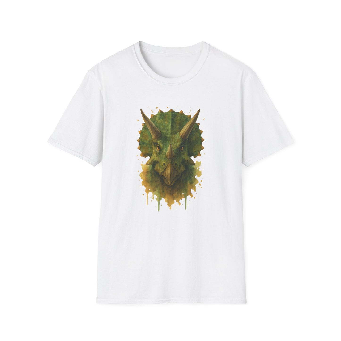 Watercolor Triceratops Dinosaur Shirt | Prehistoric Dino Tee for Women Men and Kids | Unique Gift, Nature Lover T-Shirt