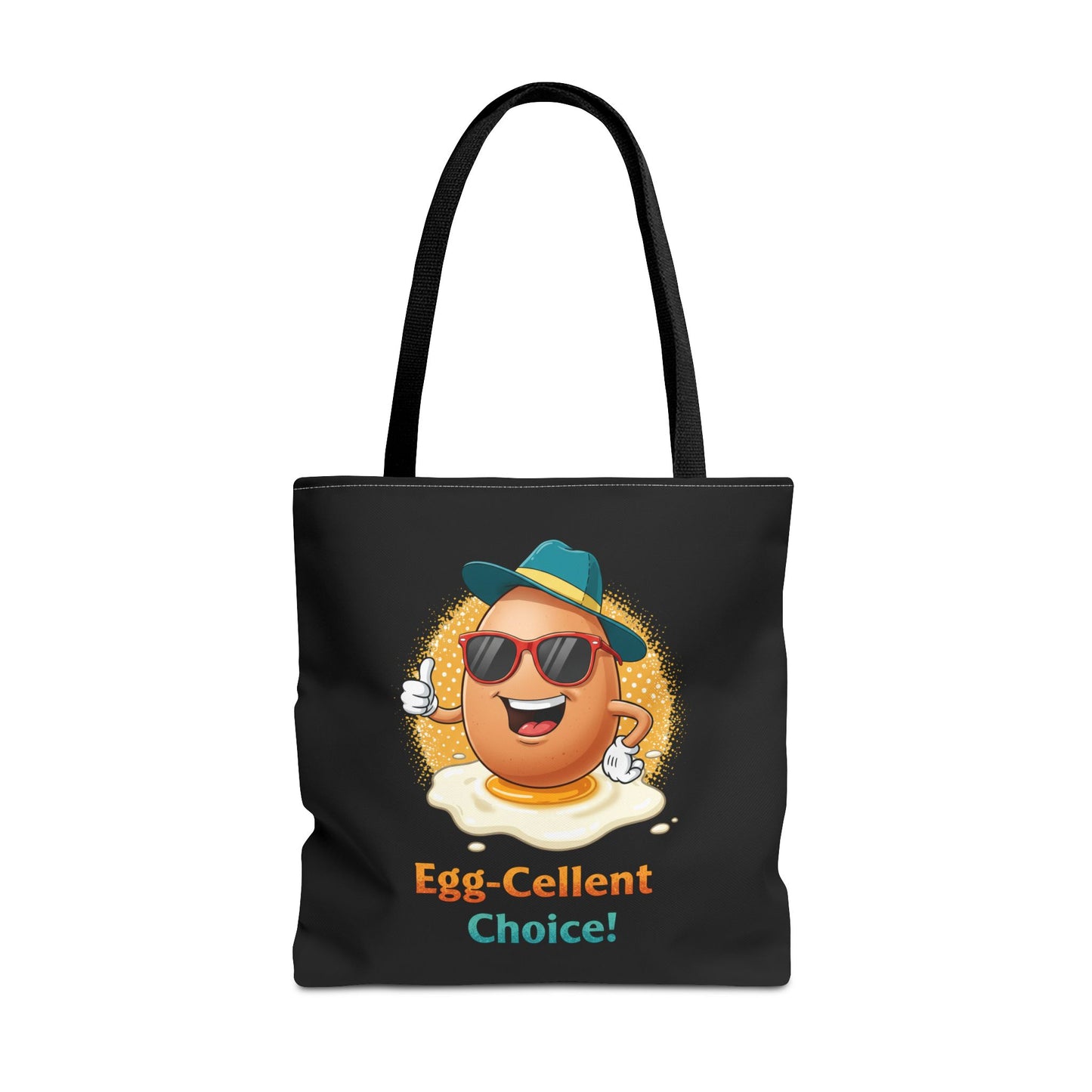 Tote Bag: Egg-Cellent Choice Thumbs Up Pun Design