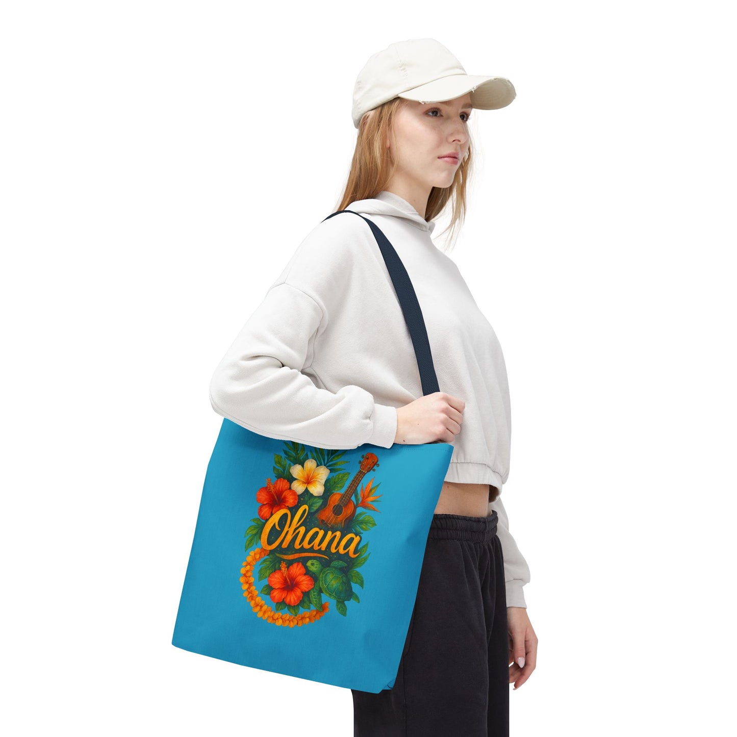 Hawaiian Ohana Tote Bag | Tropical Reusable Beach Bag | Aloha Gift Idea | Island Vibes Bag | Summer Tote | Luau Party Favor | Coastal Bag