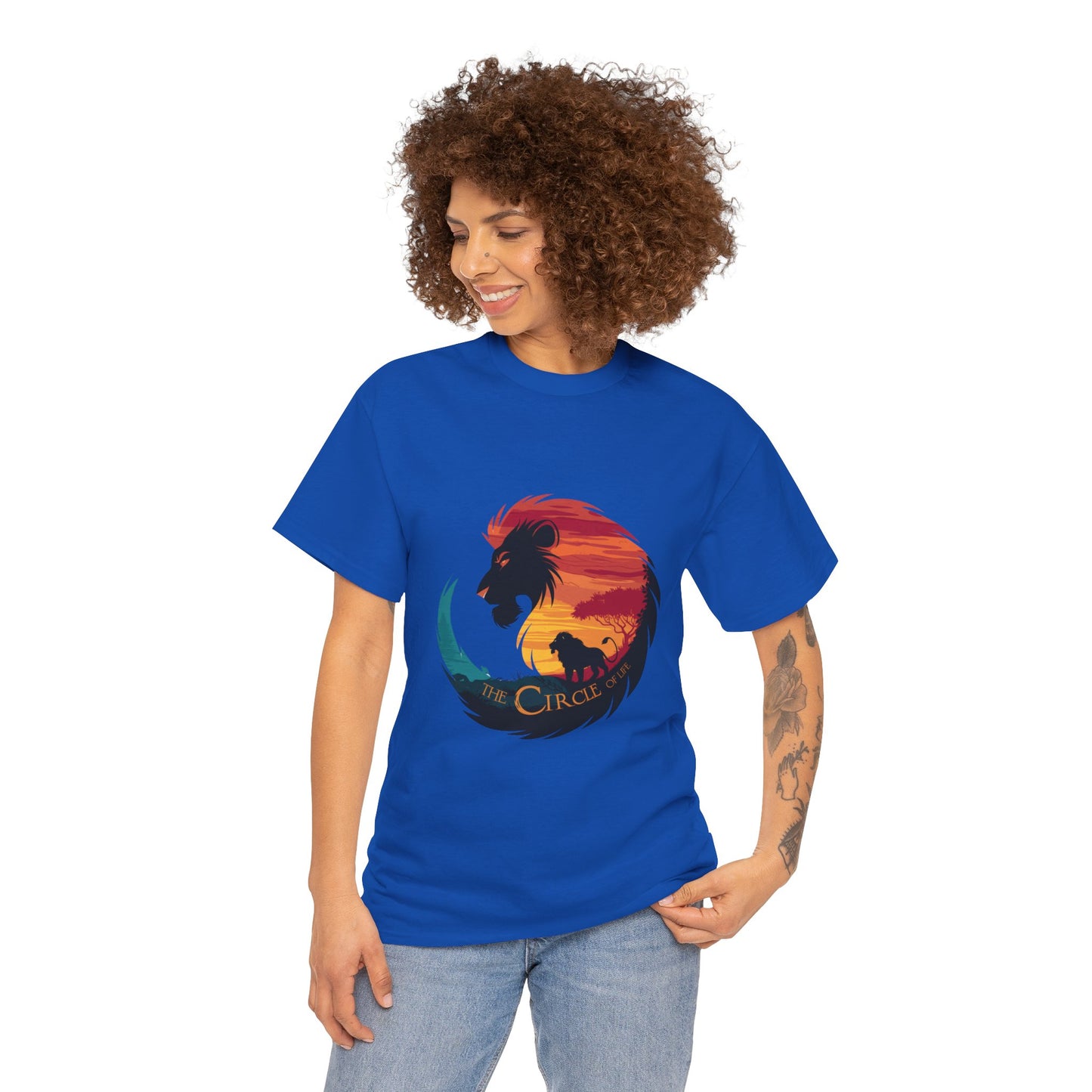 The Circle of Life Lion Shirt – Sunset Safari Wildlife Graphic Tee – Inspirational Nature T-Shirt for Animal Lovers & Adventure Fans
