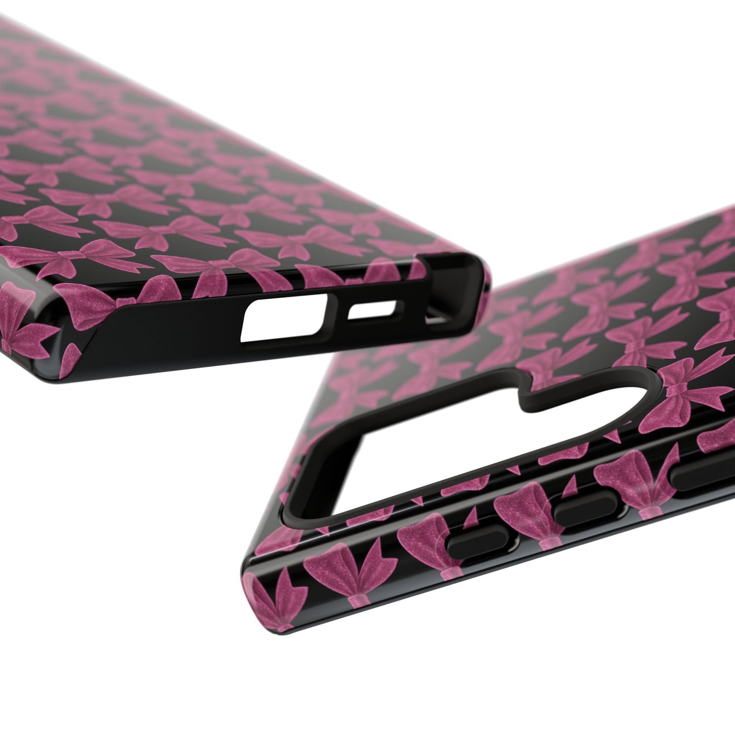 Pink Bow Samsung Case Coquette Aesthetic Phone Cover Cute Girly Phone Case Glossy Y2K Accessory Kawaii Samsung Case Gift