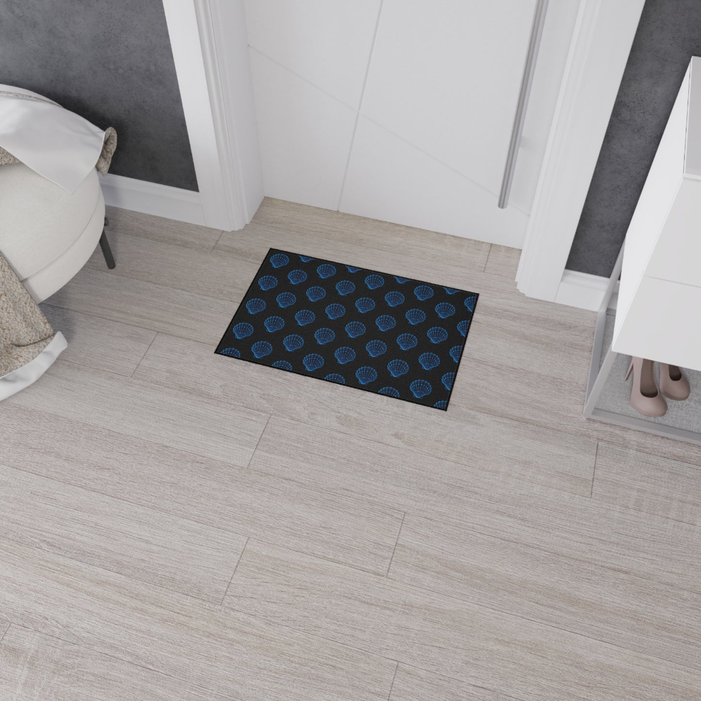 Stylish Shell Pattern Heavy Duty Floor Mat Shell Welcome Mat Sparkling Shell Door Mat Shell Rug
