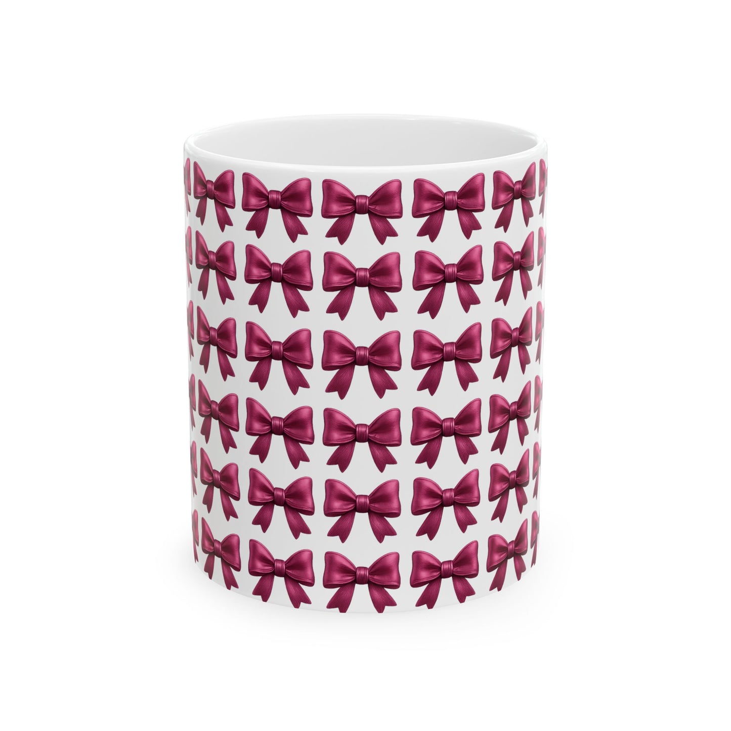 Pink Bow Aesthetic Coffee Mug – Coquette Balletcore Girly Cup, Cute Gift for Friends, Teens, Birthday, Cottagecore & Pink Lovers