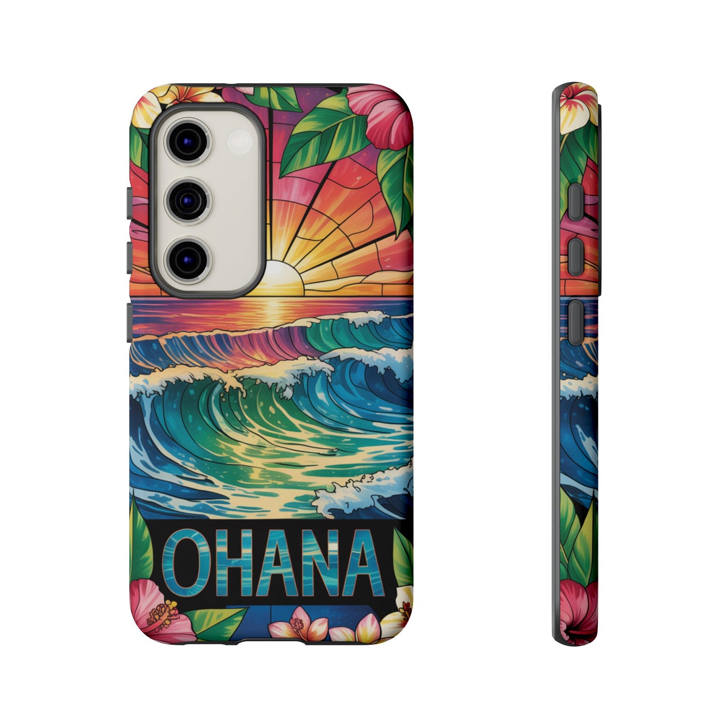 Samsung Galaxy Case Ohana Hawaiian Wave Phone Cover Sunset Tropical Beach Art Protective Case Gift for Samsung Lovers