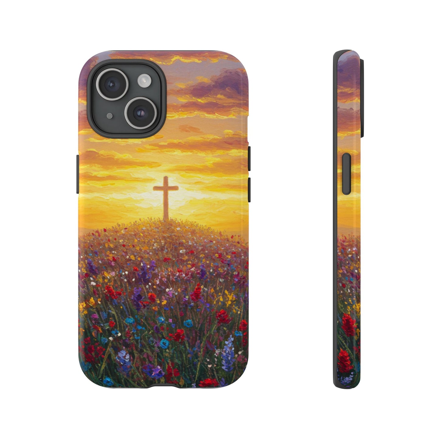 iPhone Case: Monet Style Cross Phone Case Christian Case Inspirational iPhone Case Spiritual Phone Case