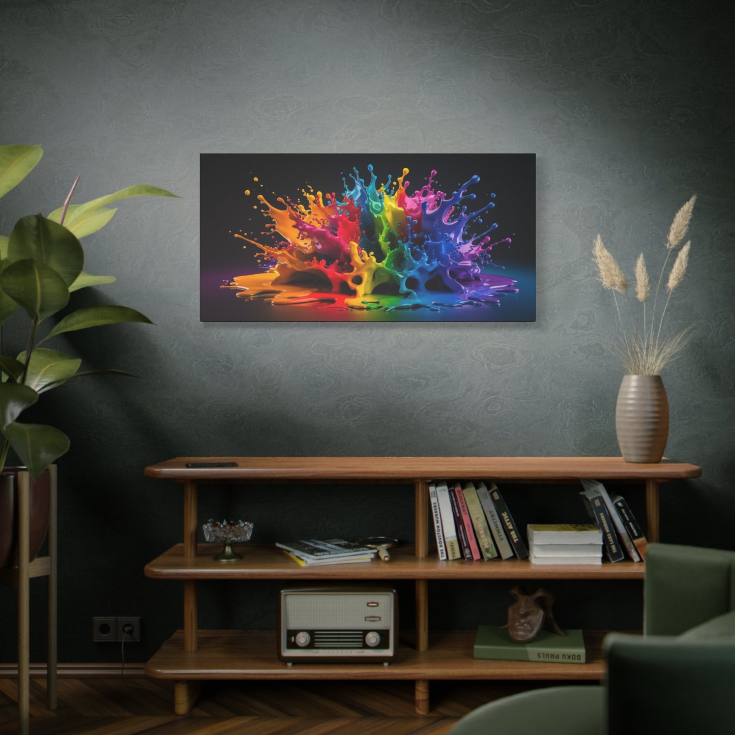 Chromatic Burst - Vibrant Abstract Canvas Art