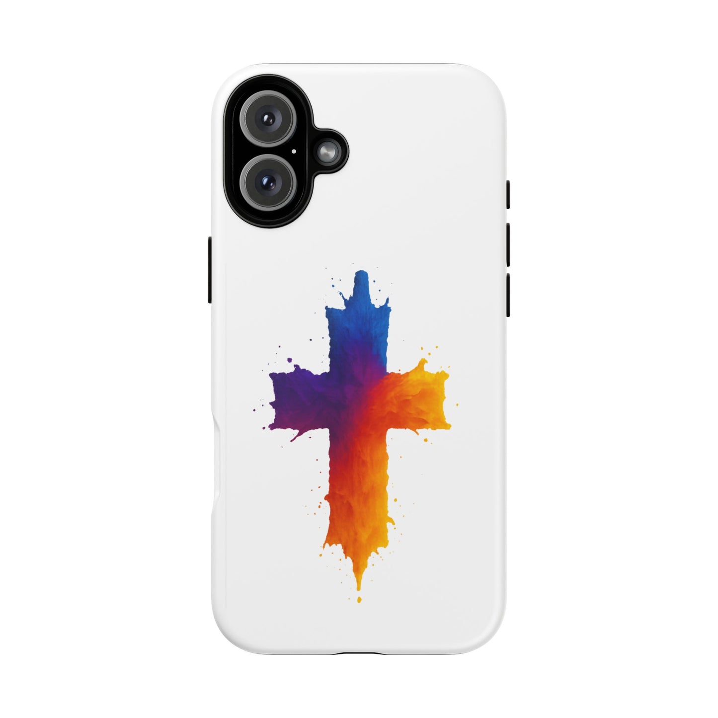 Christian iPhone Case – Watercolor Cross Phone Cover, Faith Gift for Her or Him, Inspirational iPhone Accessory
