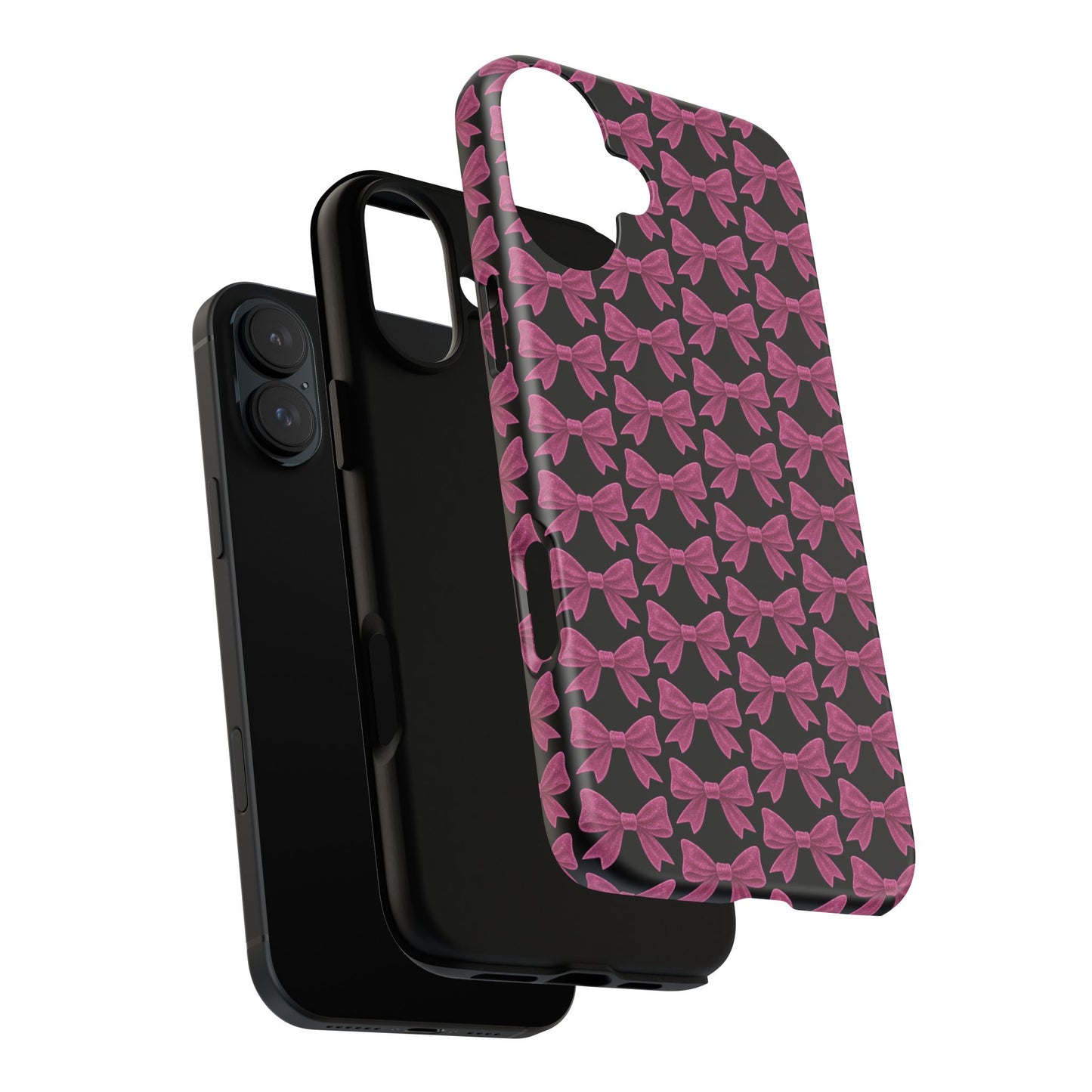 Pink Bow iPhone Case Coquette Aesthetic Phone Cover Glossy Y2K Girly Case Soft Girl Tech Accessory Cute iPhone Gift for Her