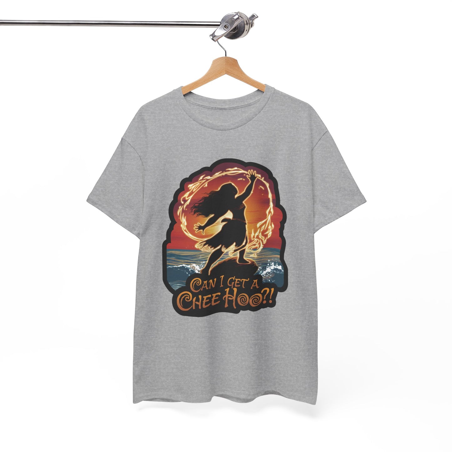 Can I Get a Chee Hoo Shirt – Hawaiian Island Vibes Tee – Hula Dancer Sunset Graphic T-Shirt – Polynesian Luau Party Unisex Top