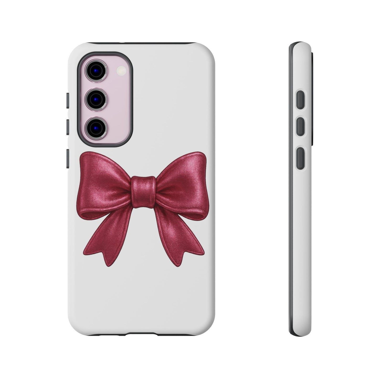 Pink Bow Samsung Case – Cute Girly Phone Cover – Glossy Ribbon Case for Samsung Galaxy – Aesthetic Phone Accessory – Gift for Her