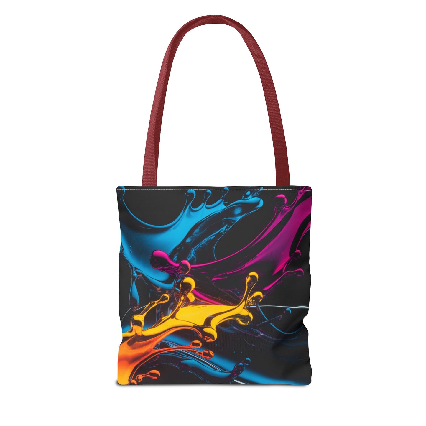Abstract Neon Splash Tote Bag, Vibrant Colorful Art Bag, Reusable Shopping Bag, Modern Everyday Carryall, Bright Aesthetic Gift For Her