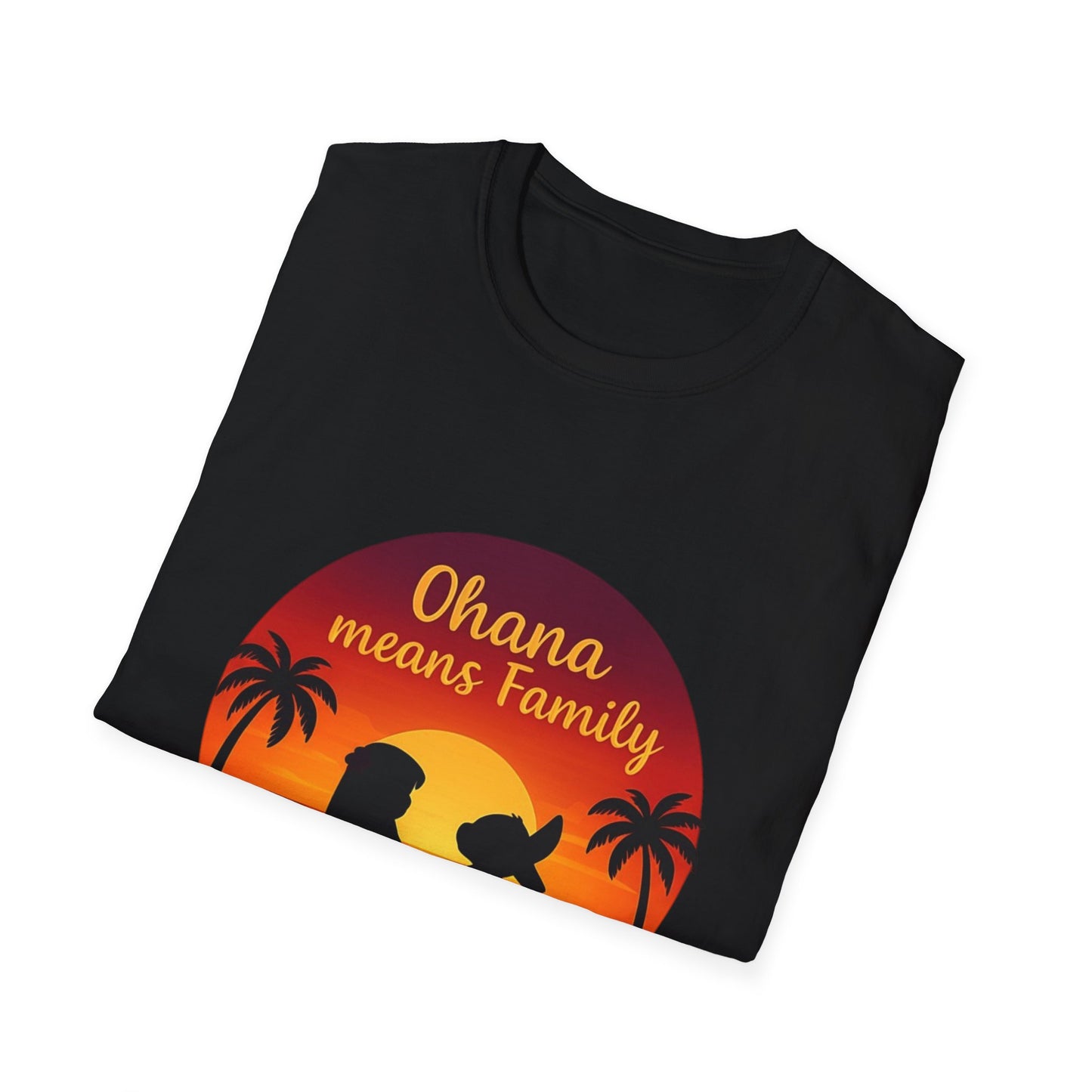 Ohana Means Family Shirt - Cute Sunset Graphic Tee, Hawaiian Family Quote Shirt, Family Inspired T-Shirt, Matching Vacation Outfit