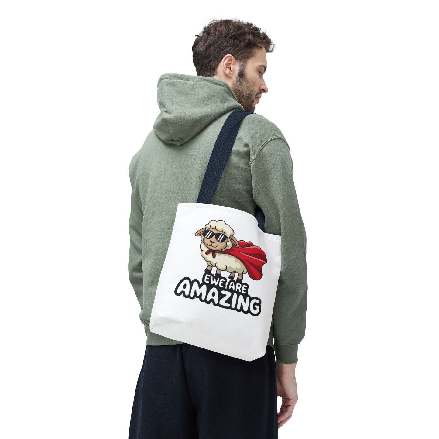 Sheep Tote Bag - Ewe Are Amazing Inspirational Bag Everyday Tote Funny Bag