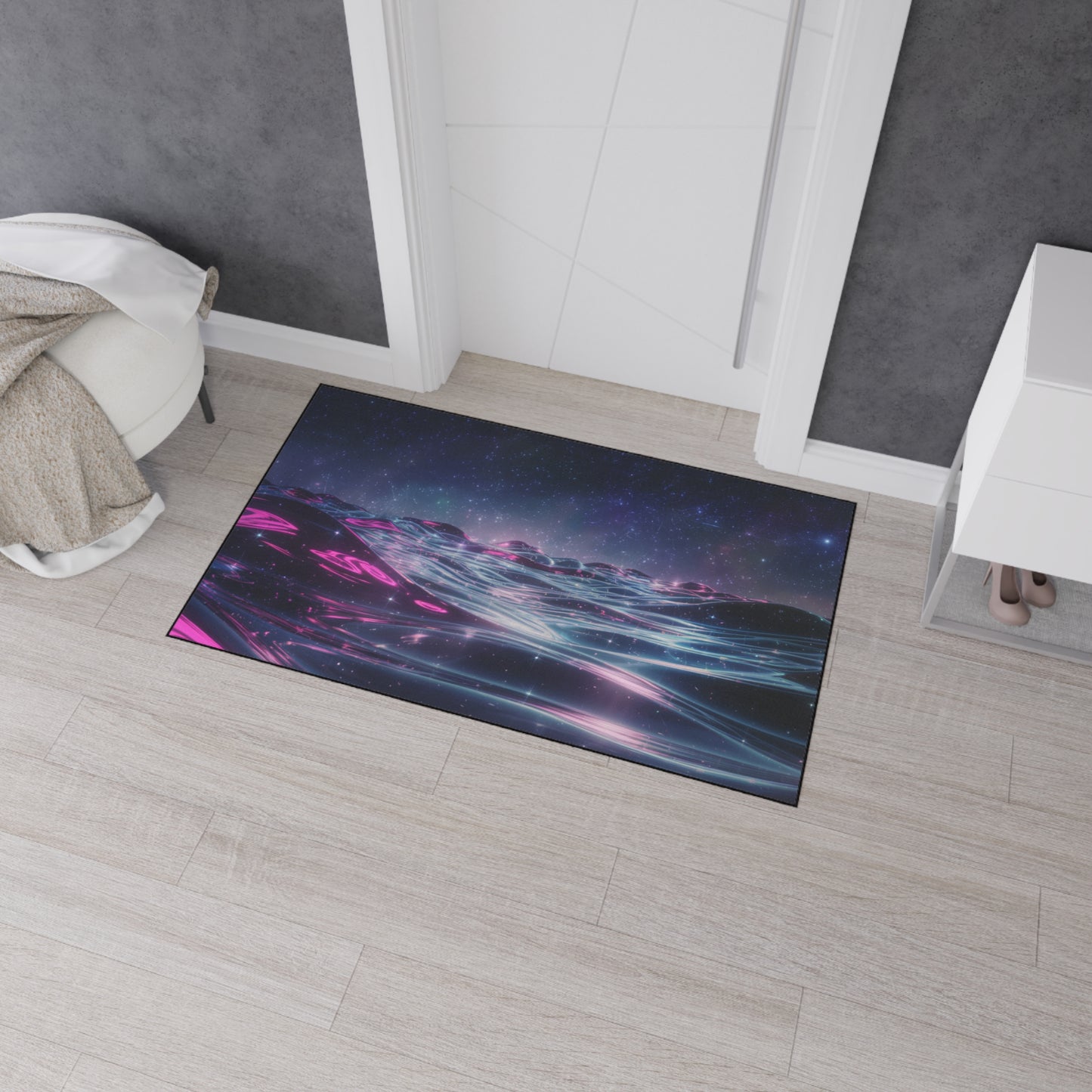 Floor Mat - Galactic Ocean and Night Sky Design
