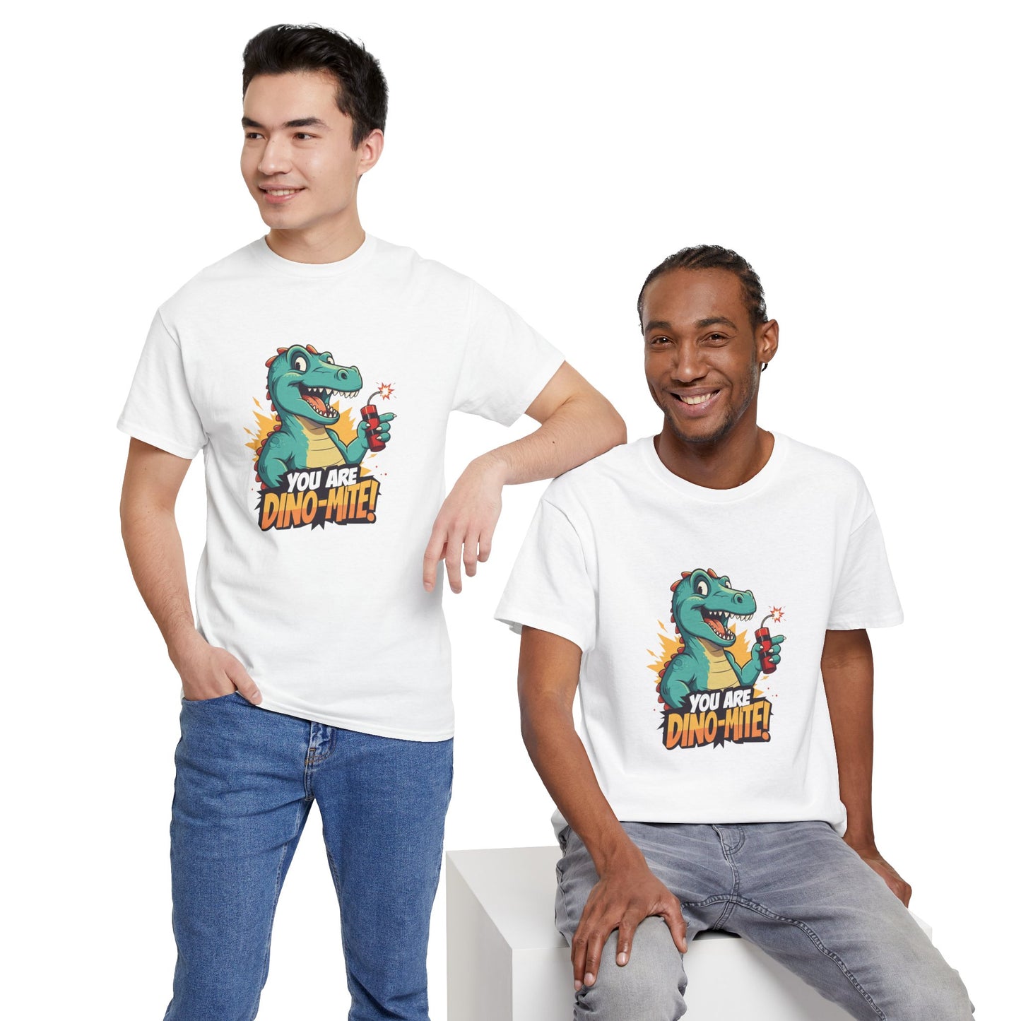 You Are Dino-Mite T-Shirt – Funny Dinosaur Graphic Tee | Cute T-Rex Shirt for Kids & Adults | Unisex Dino Lover Gift | Explosion Design