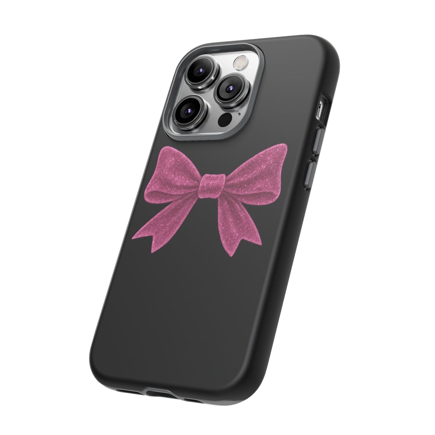 Pink Bow iPhone Case β Coquette Aesthetic Phone Cover β Glitter Soft Girl Tech Accessory β Cute Glossy Pinkcore Case β Gift for Her