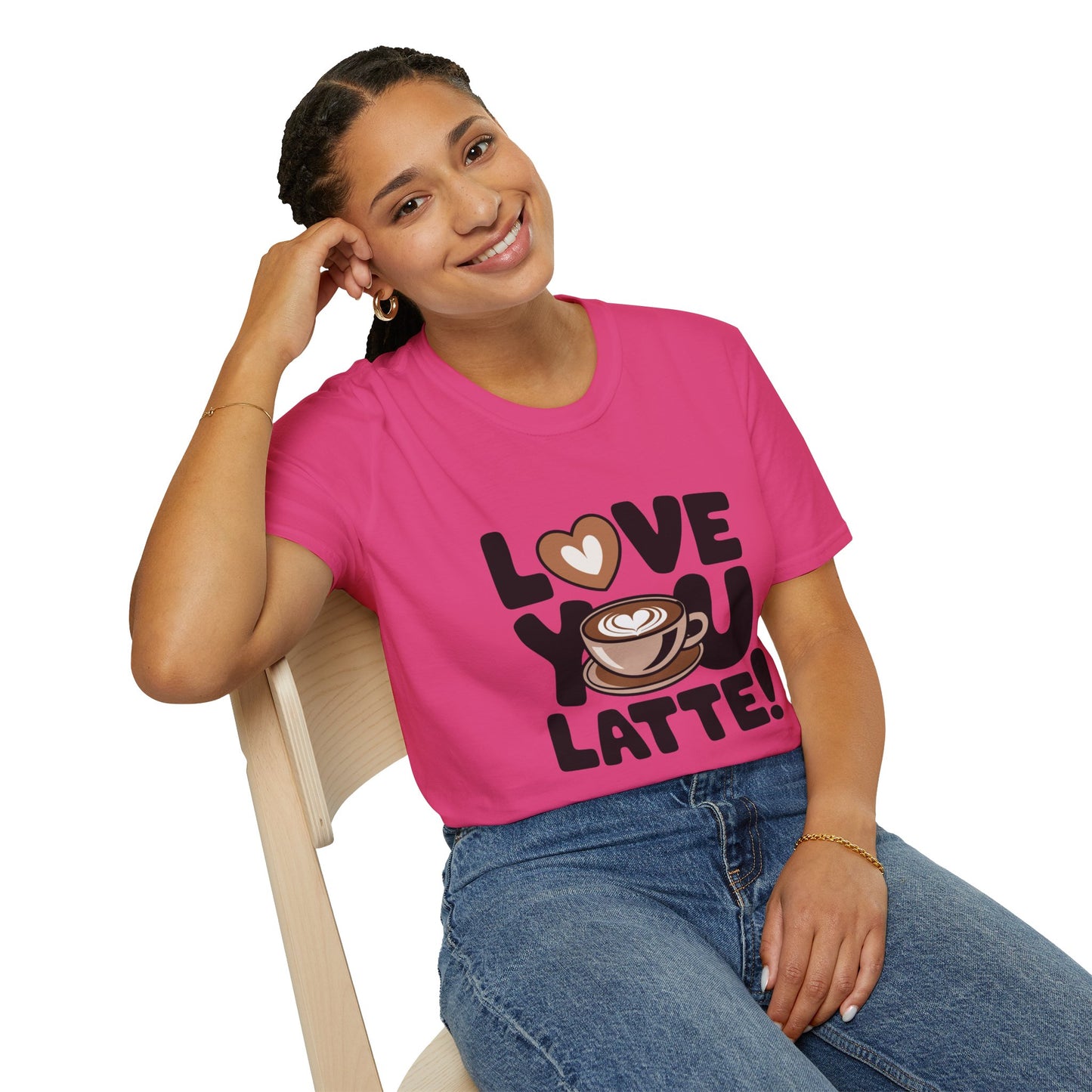 Love You Latte T‑Shirt – Cute Coffee Pun Tee | Latte Lover Gift | Coffee Humor Graphic Tee | Unisex Soft Cotton Coffee Shirt