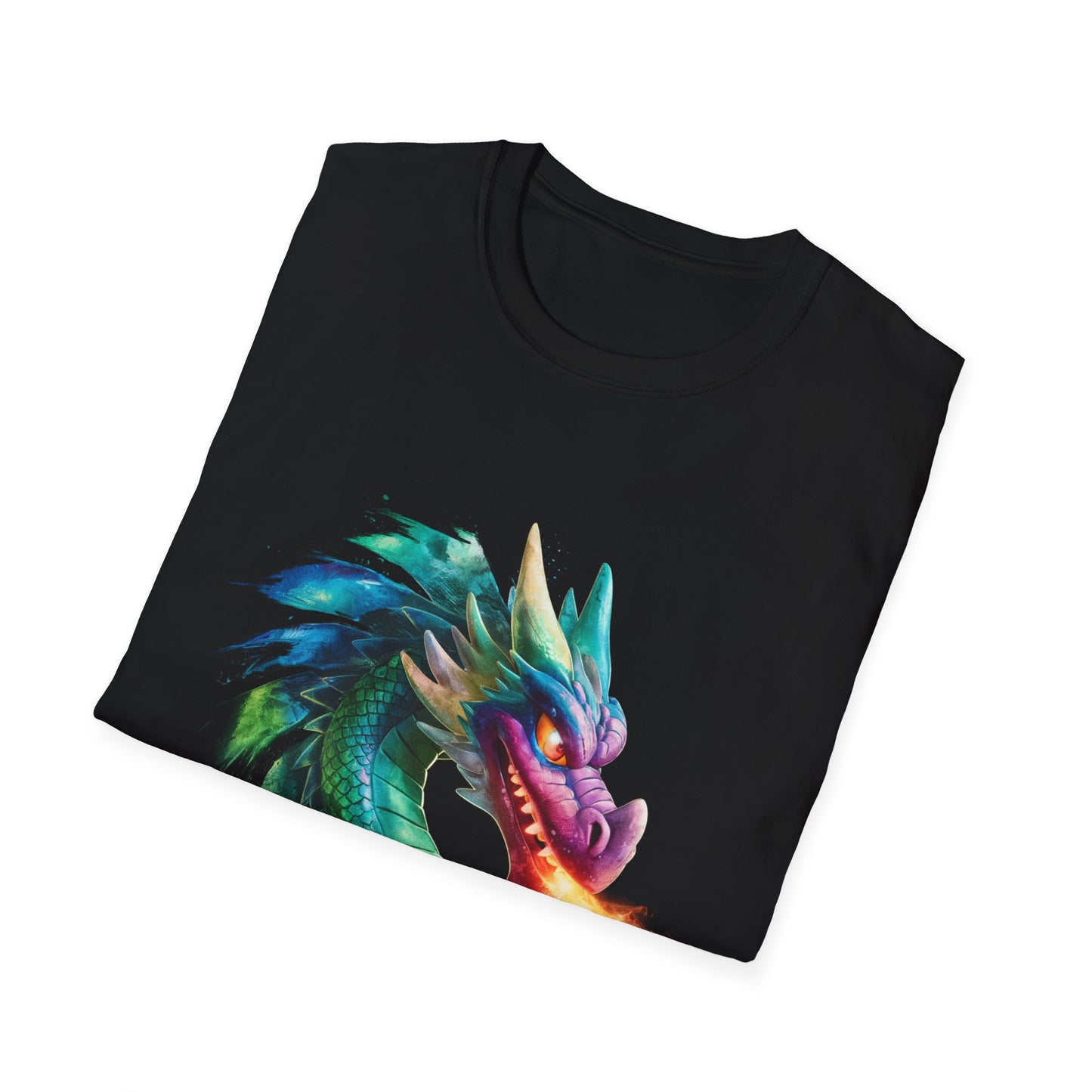 Fire Breathing Dragon Shirt | Fantasy Dragon Head Tee | Gamer Gift T-Shirt | Unisex Mythical Graphic Tee | DnD, RPG, Magic Style