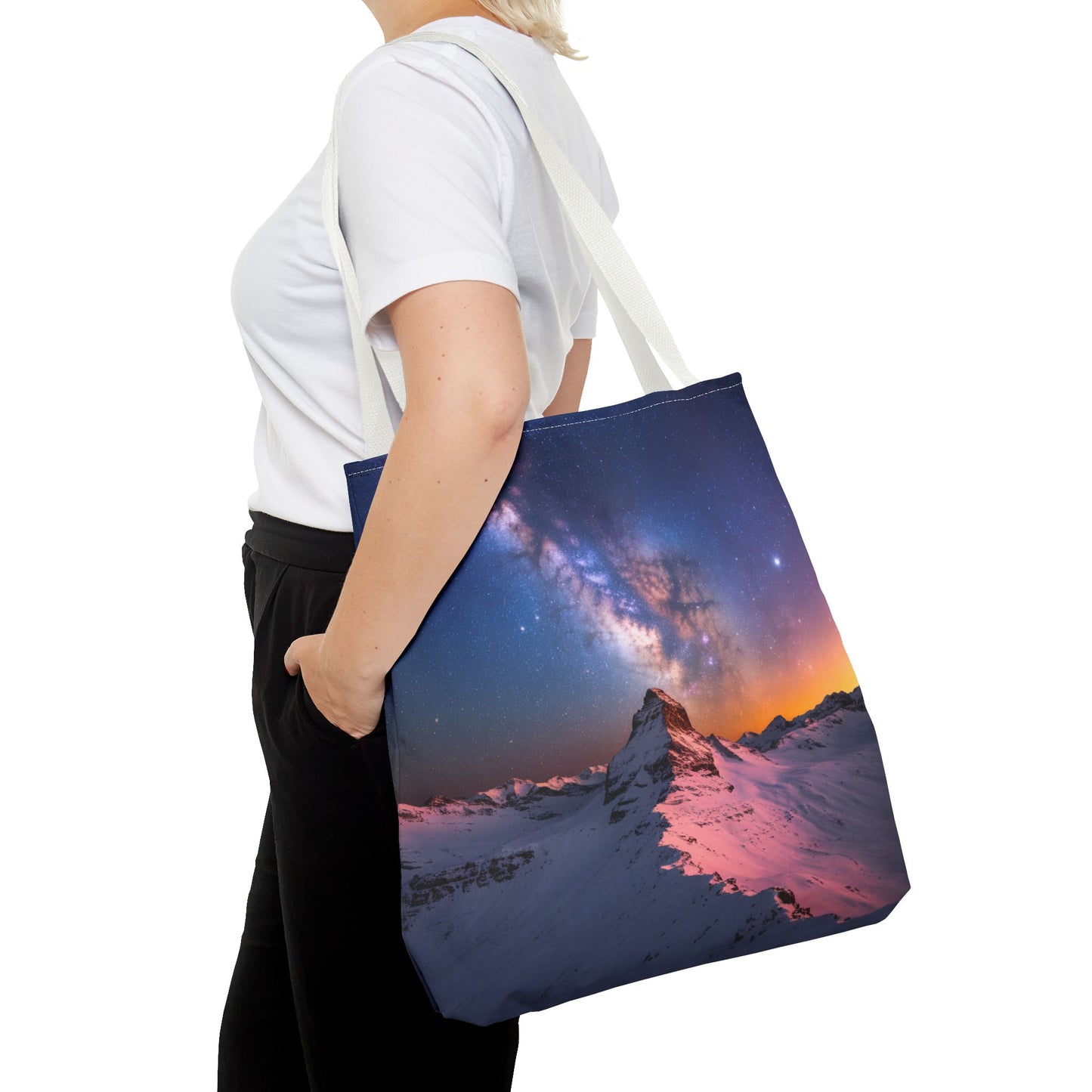 Stunning Mountain Galaxy Tote Bag - Nature Lover's Eco-Friendly Bag