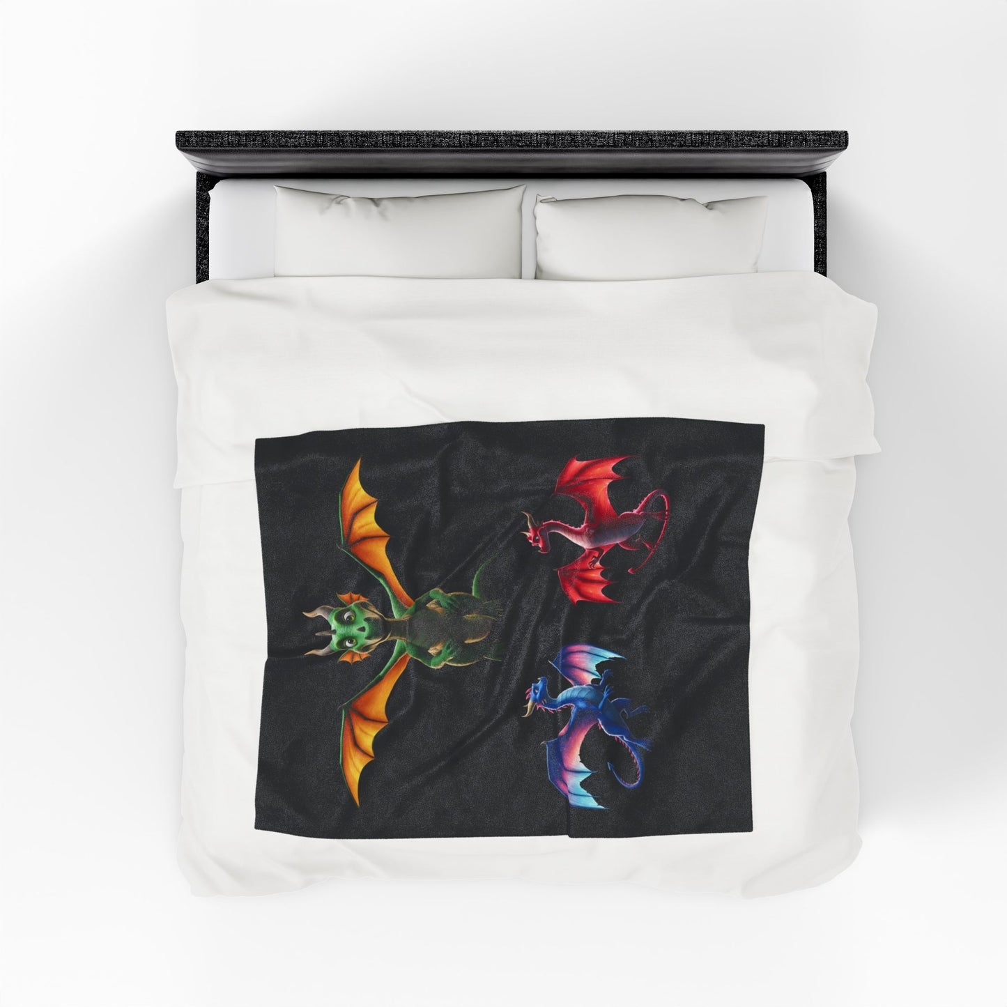 Fantasy Dragon Polyester Blanket | Colorful Dragon Throw for Gamers & DnD Fans | Cozy Mythical Creature Bedding | Dragon Lover Gift