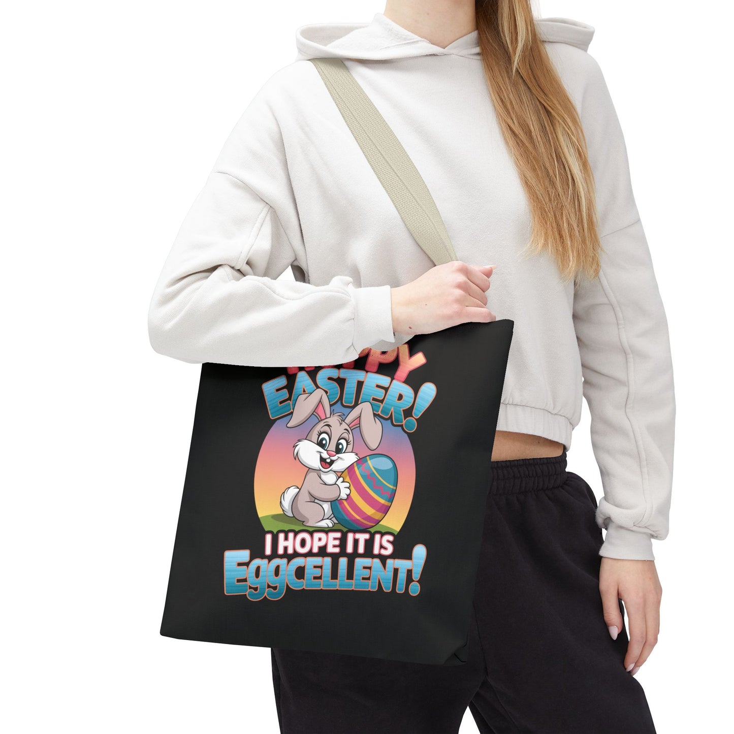 Happy Easter Tote Bag Eggcellent Bunny Design Easter Bag Easter Gift Easter Tote Accessory