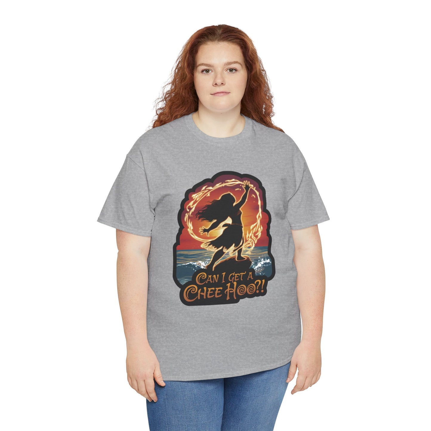 Can I Get a Chee Hoo Shirt – Hawaiian Island Vibes Tee – Hula Dancer Sunset Graphic T-Shirt – Polynesian Luau Party Unisex Top