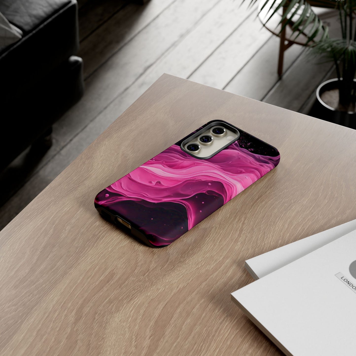 Samsung Galaxy Pink Paint Splash phone cover